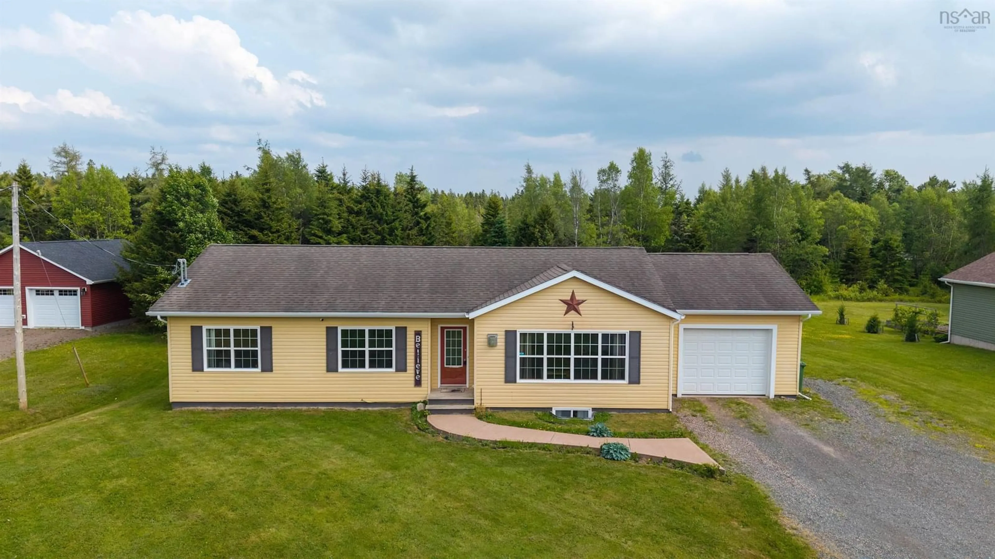 A pic from outside/outdoor area/front of a property/back of a property/a pic from drone, building for 95 Riverbend Dr, Brookdale Nova Scotia B4H 3Y1