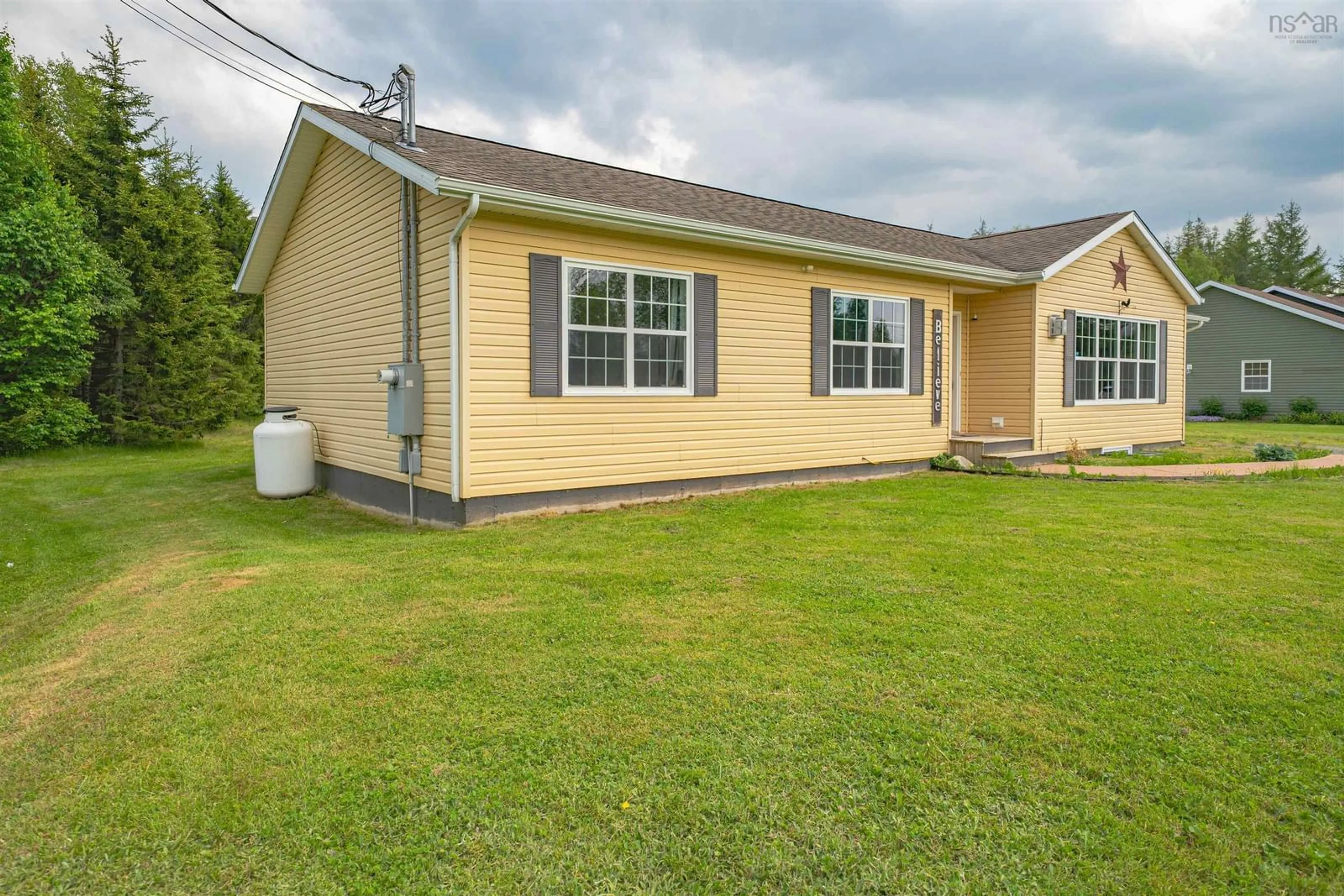 Home with vinyl exterior material, street for 95 Riverbend Dr, Brookdale Nova Scotia B4H 3Y1