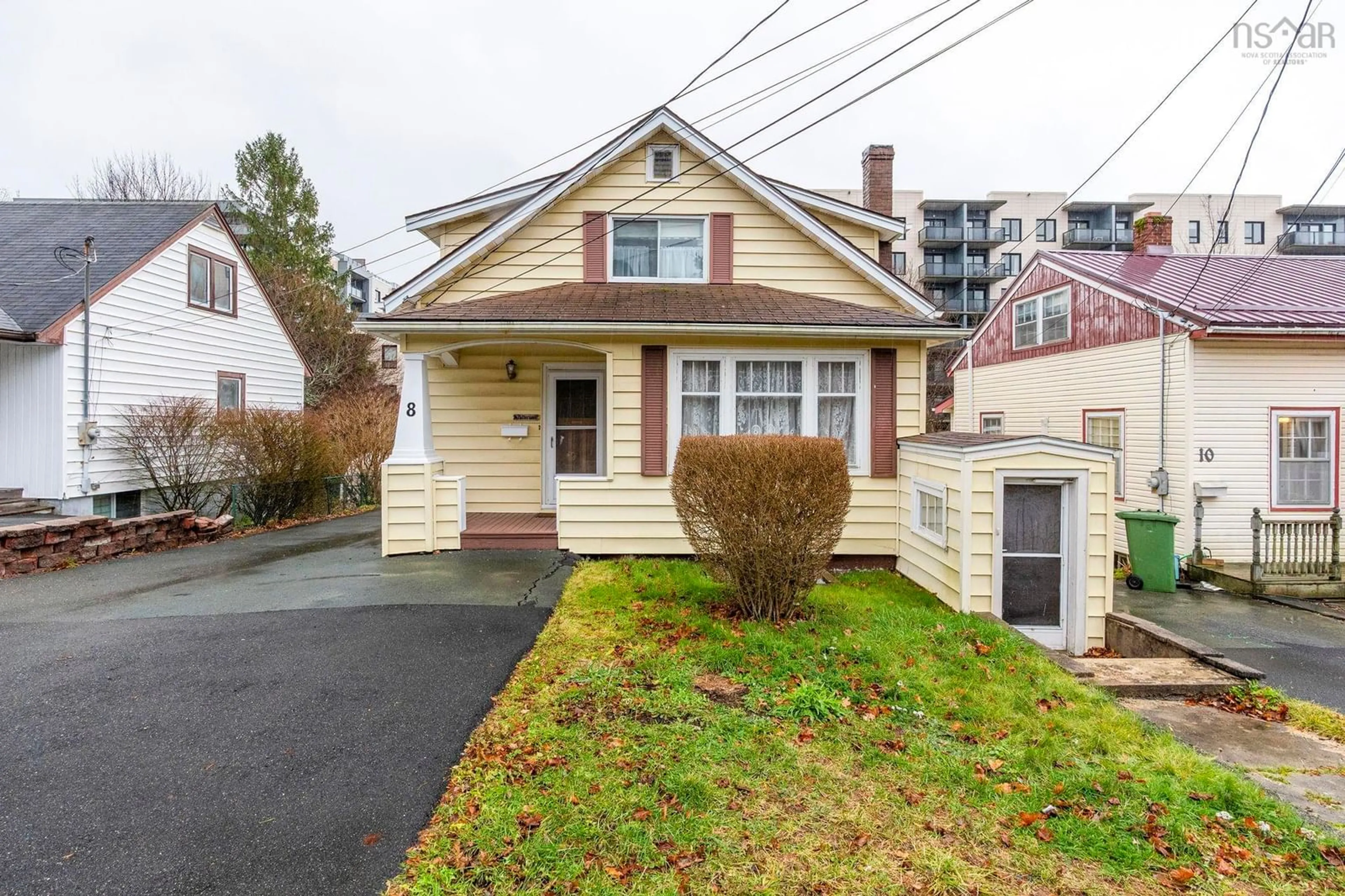 Home with vinyl exterior material, street for 8 Ashdale Ave, Halifax Nova Scotia B3N 2C8