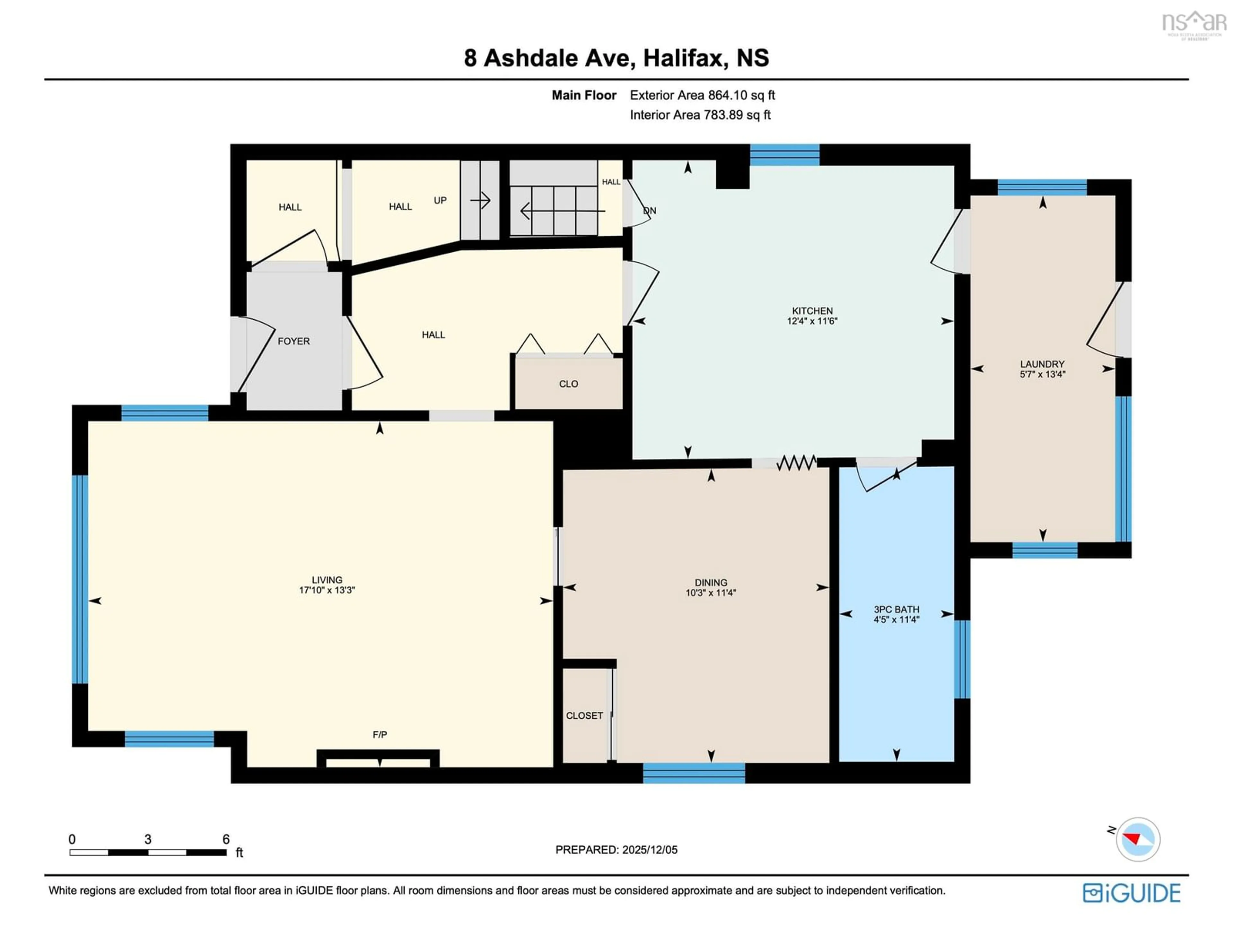 Floor plan for 8 Ashdale Ave, Halifax Nova Scotia B3N 2C8