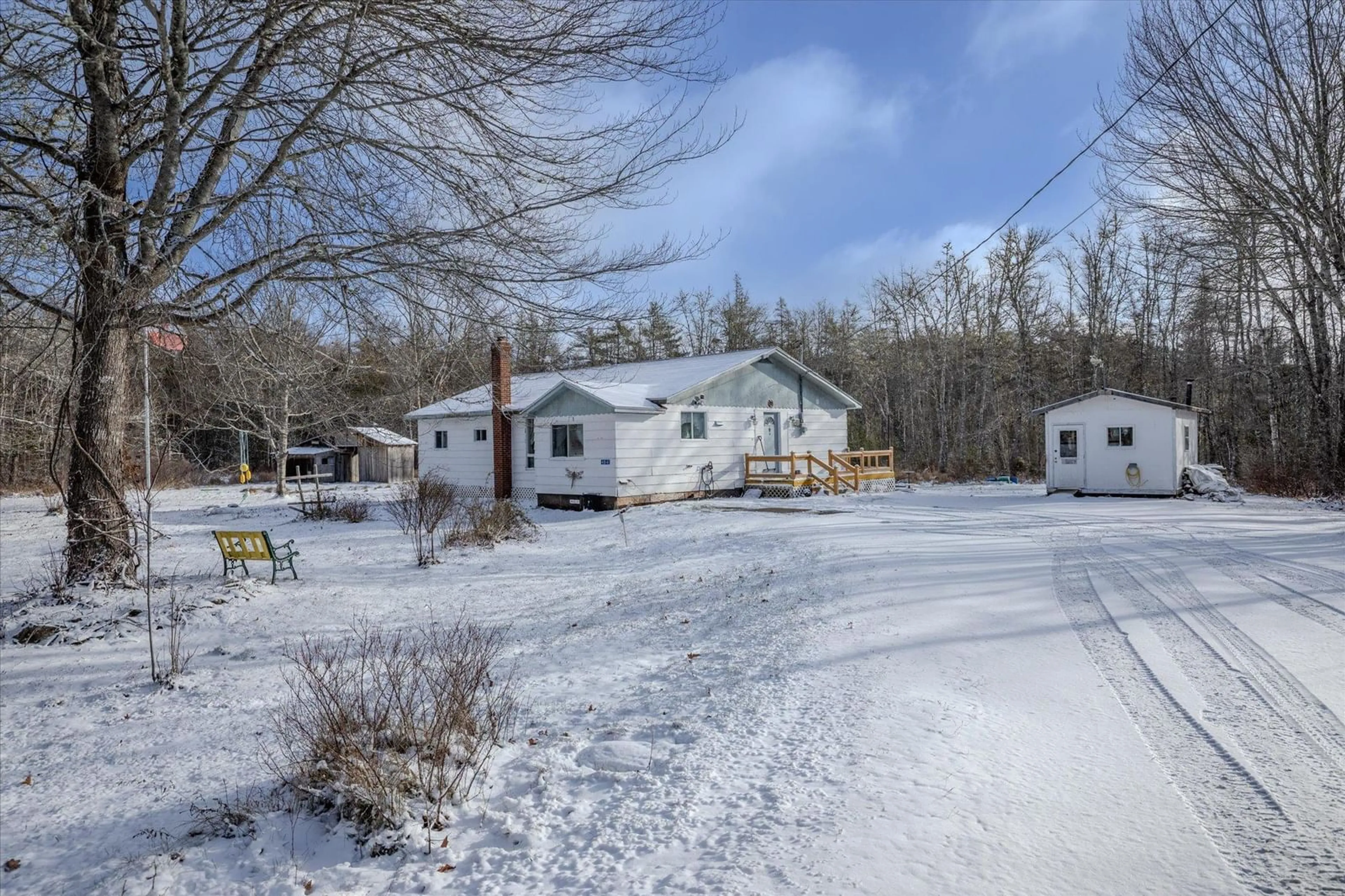 A pic from outside/outdoor area/front of a property/back of a property/a pic from drone, unknown for 4841 Highway 210, Greenfield Nova Scotia B0T 1E0