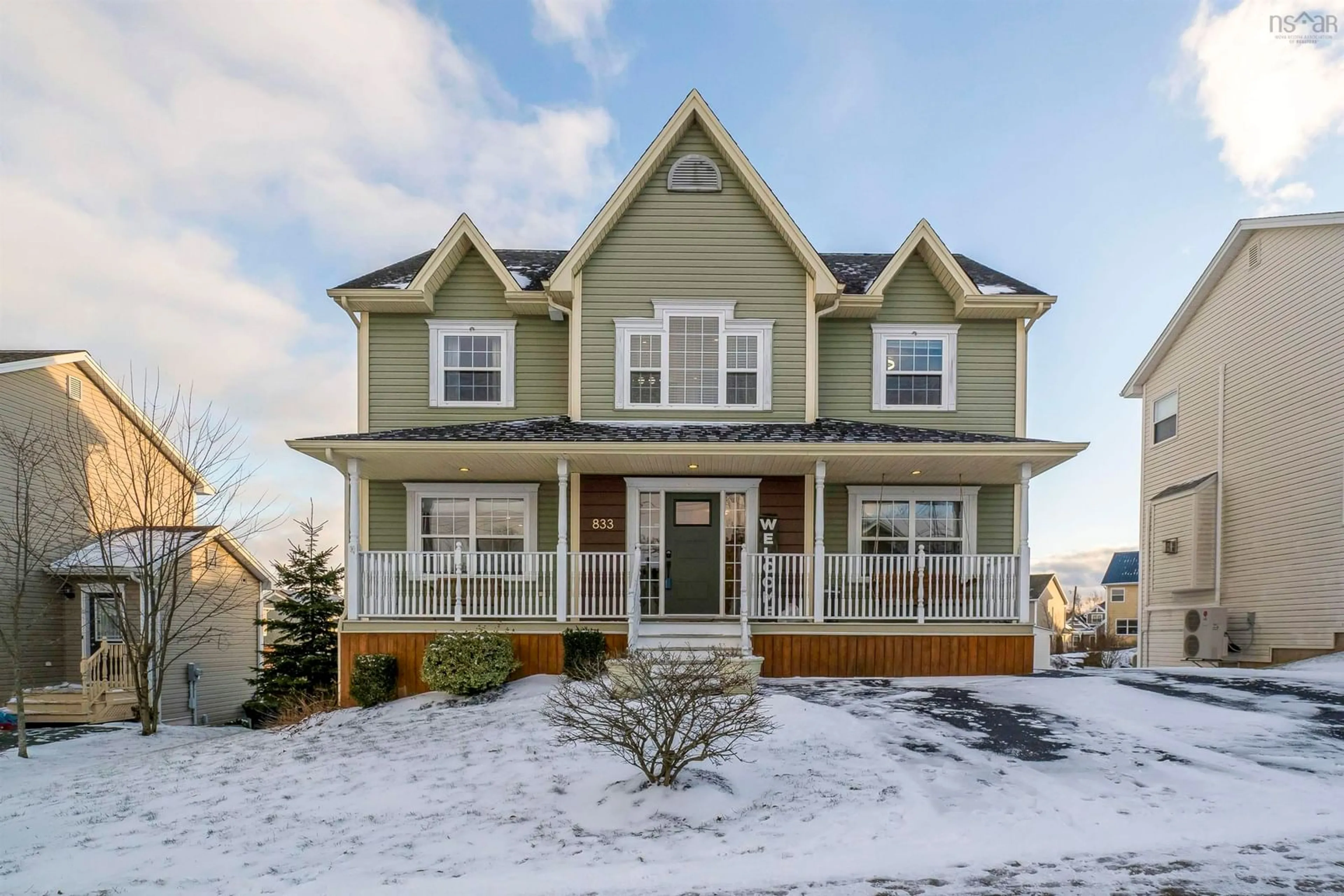 Home with vinyl exterior material, street for 833 Basinview Dr, Bedford Nova Scotia B4A 3N4