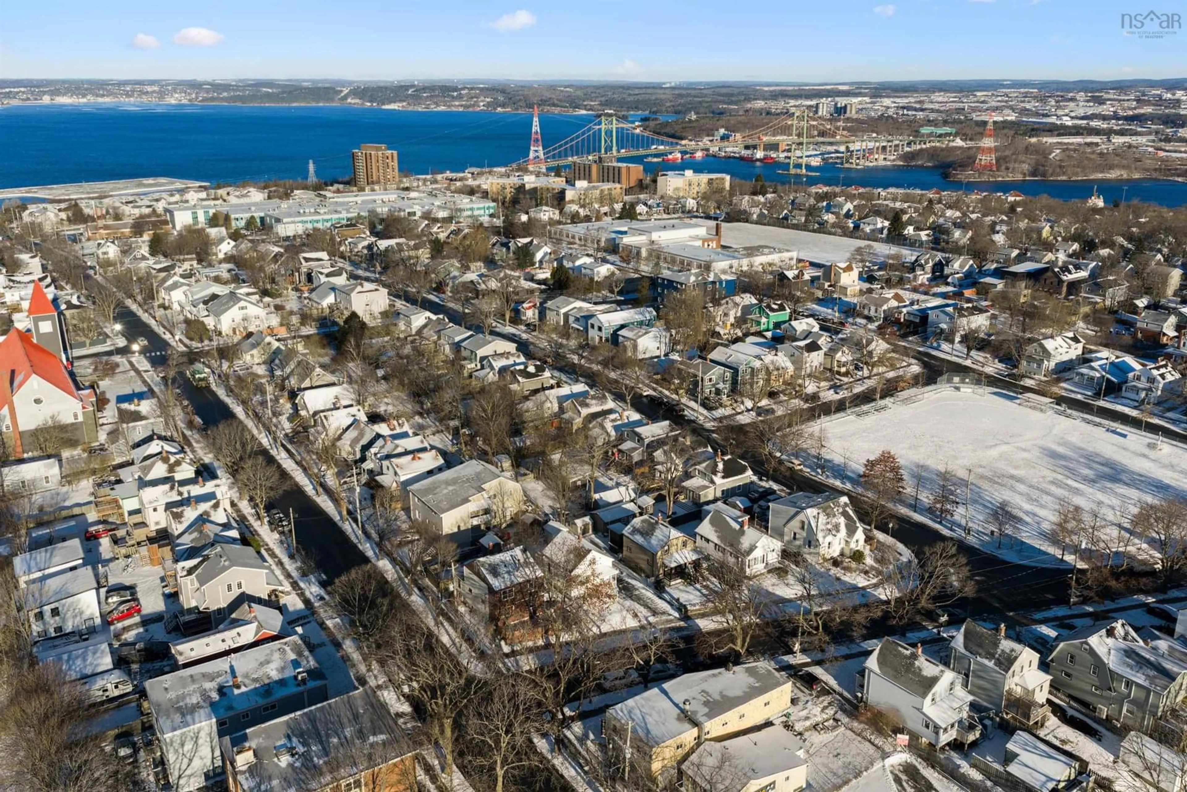 A pic from outside/outdoor area/front of a property/back of a property/a pic from drone, street for 5915 Hillside Dr, Halifax Peninsula Nova Scotia B3K 2S6