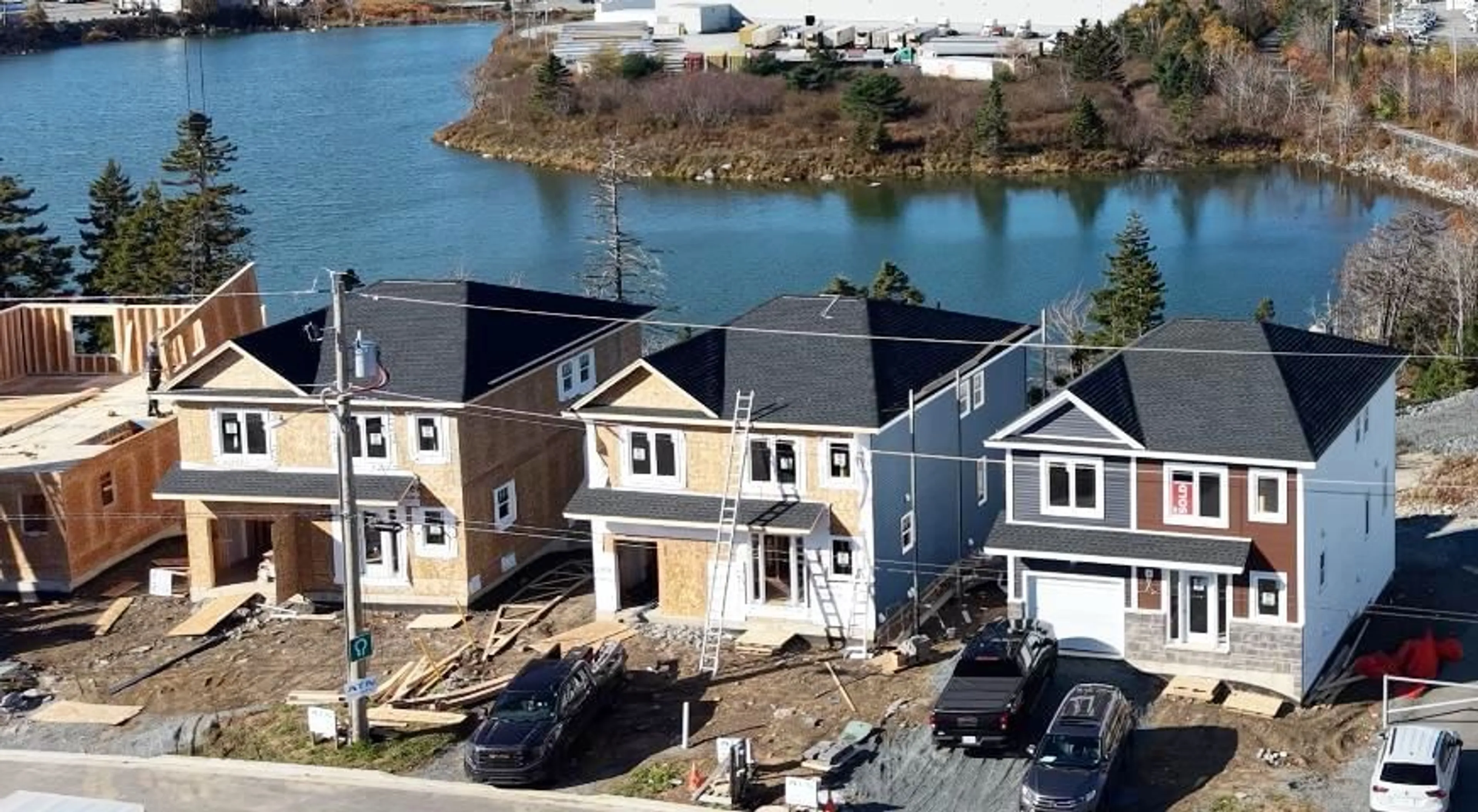 A pic from outside/outdoor area/front of a property/back of a property/a pic from drone, water/lake/river/ocean view for 127 Flatrock Cres, Beechville Nova Scotia B3T 0N4