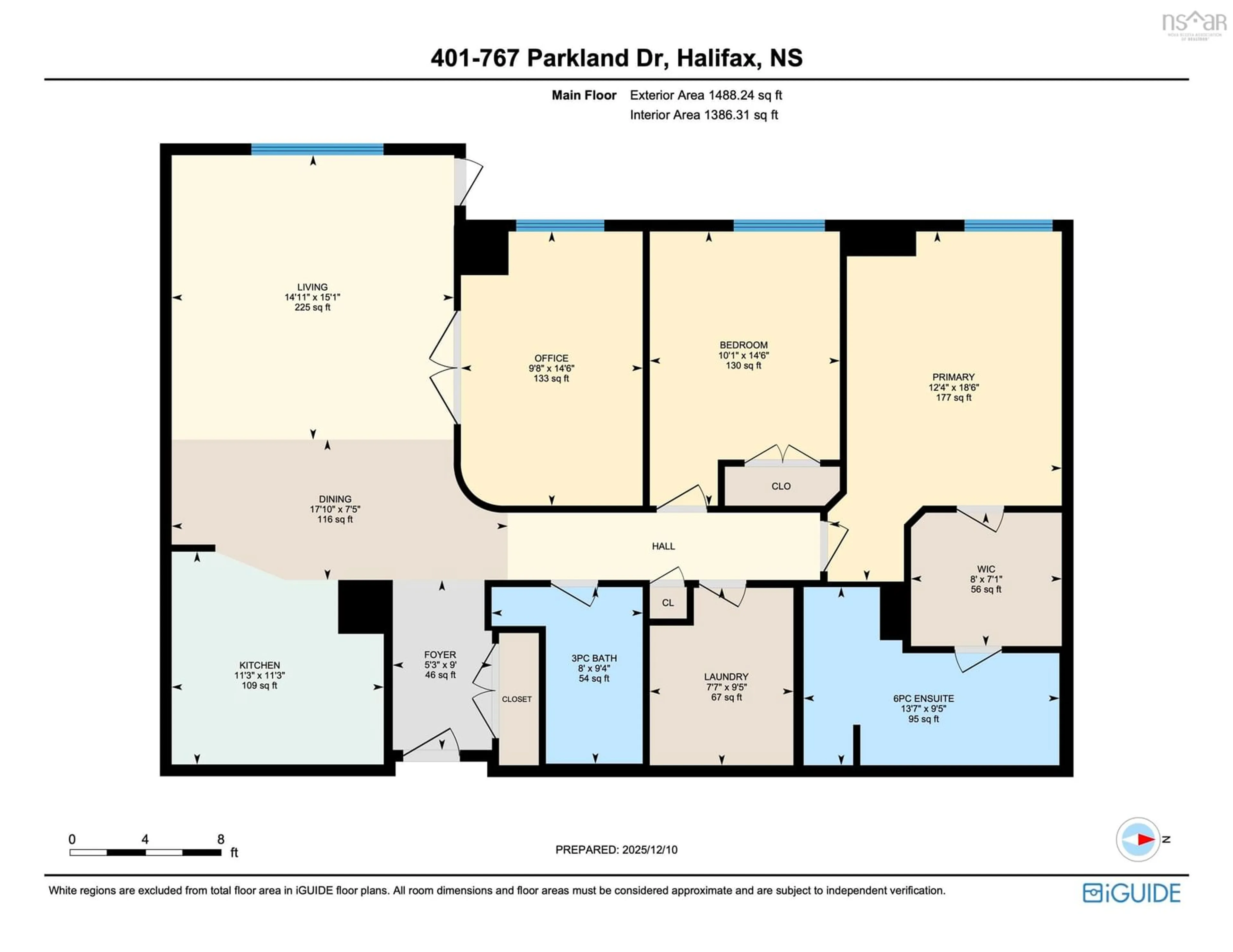 Floor plan for 767 Parkland Dr #401, Halifax Nova Scotia B3S 1T1