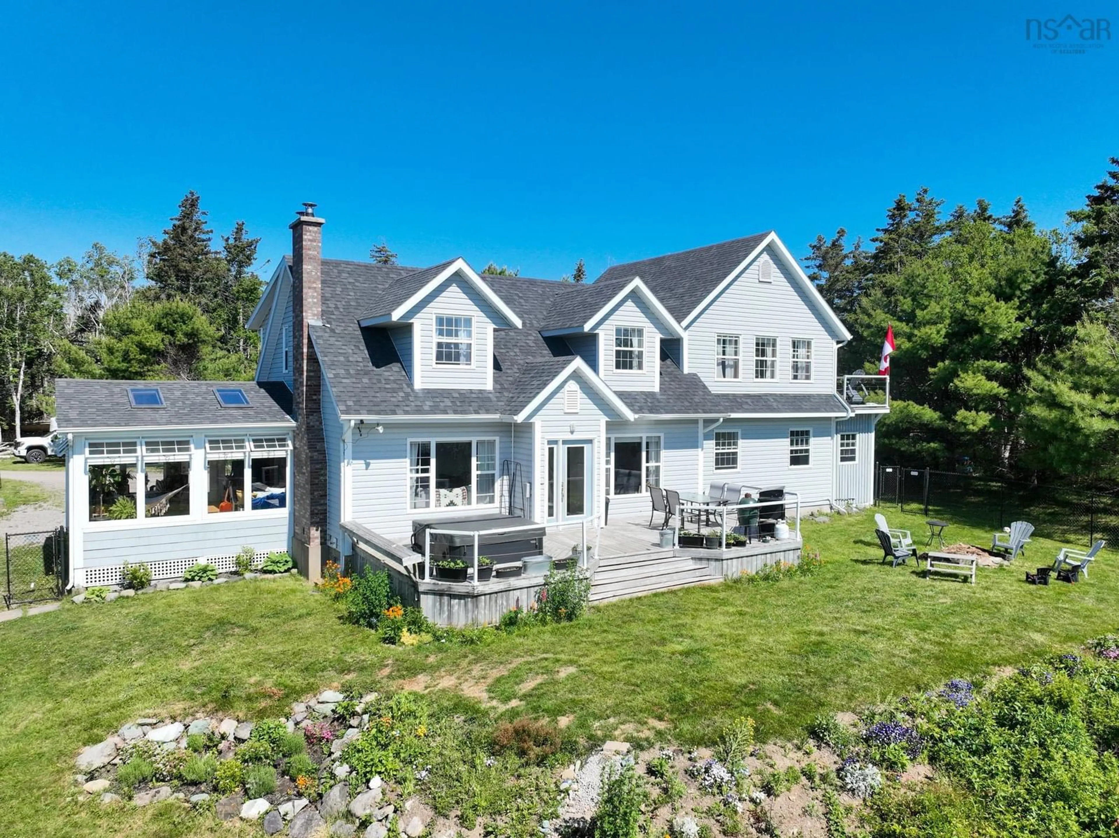 A pic from outside/outdoor area/front of a property/back of a property/a pic from drone, unknown for 1470 Brickyard Rd, Mira Gut Nova Scotia B1K 2V7