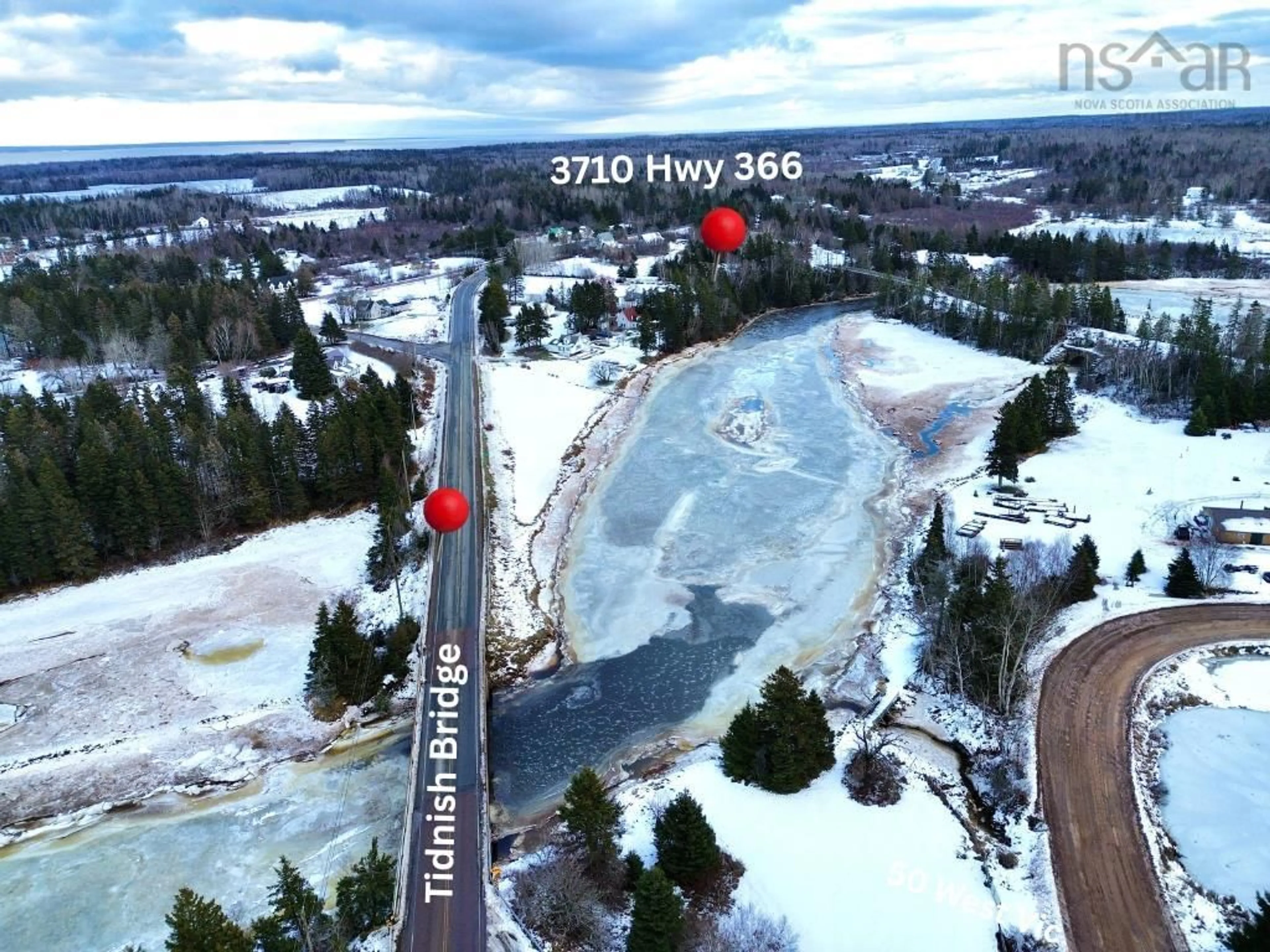 A pic from outside/outdoor area/front of a property/back of a property/a pic from drone, water/lake/river/ocean view for 3710 366 Hwy, Tidnish Bridge Nova Scotia B4H 3X9