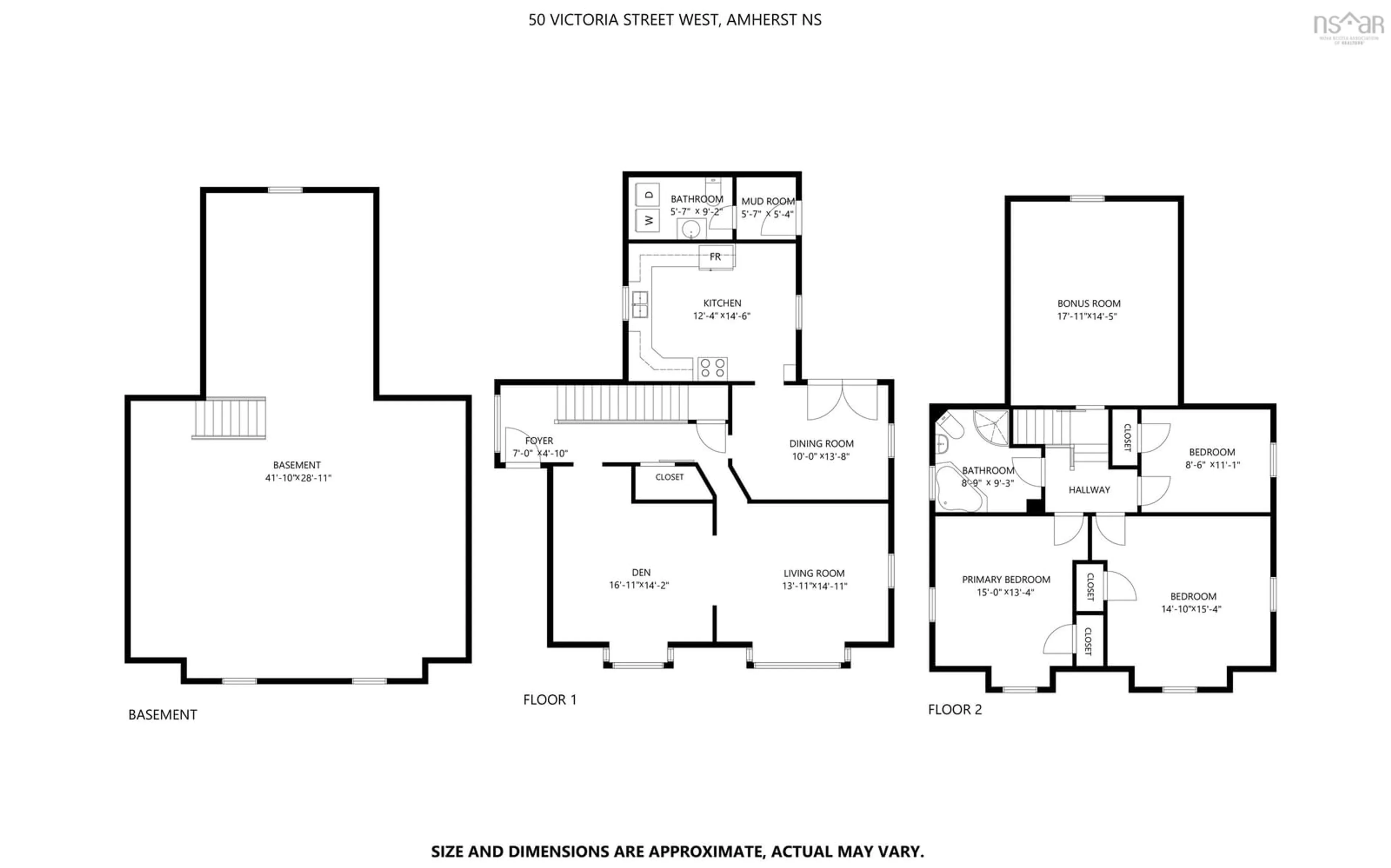 Floor plan for 50 Victoria St, Amherst Nova Scotia B4H 1C4