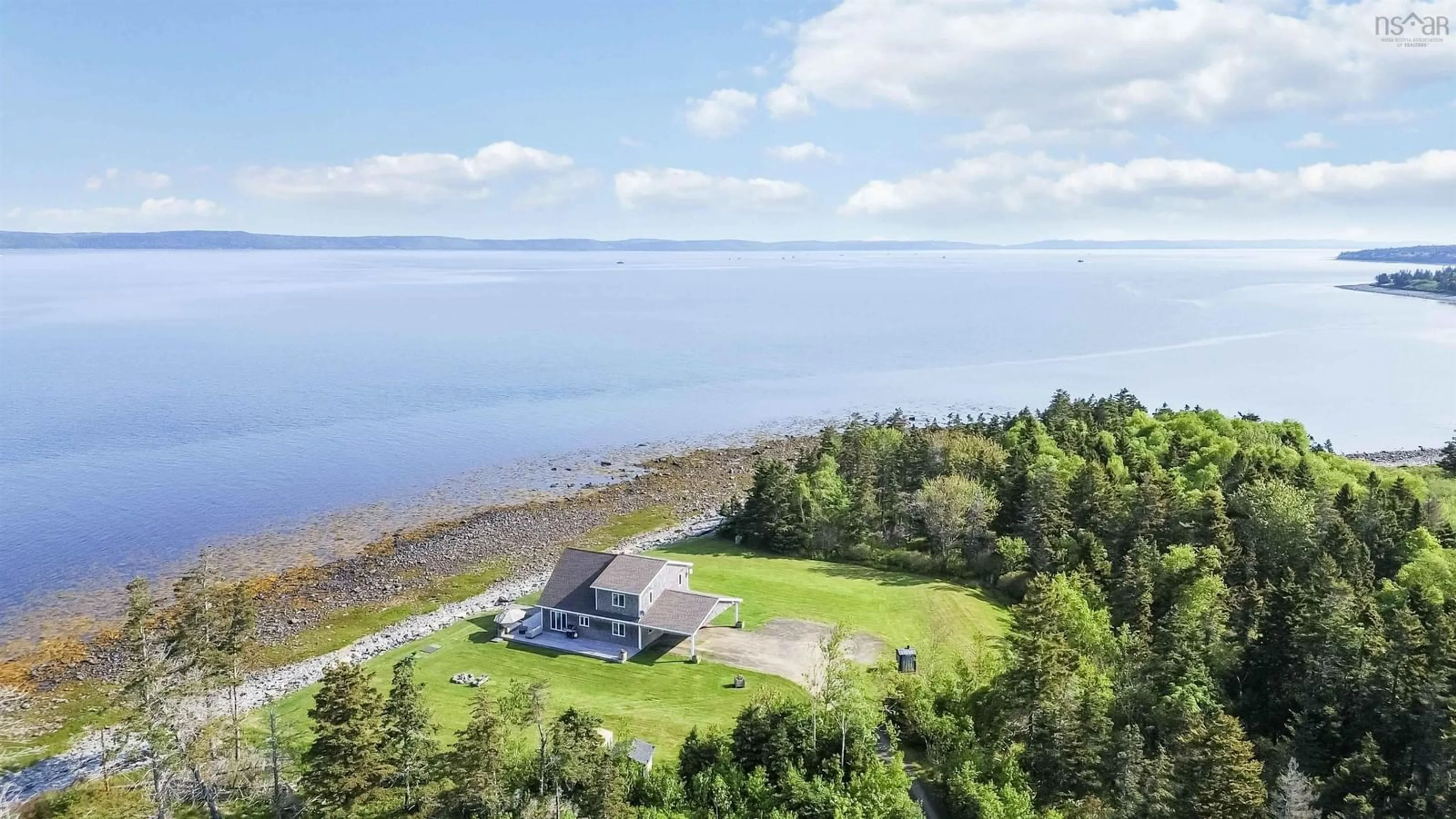 A pic from outside/outdoor area/front of a property/back of a property/a pic from drone, water/lake/river/ocean view for 463 Fort Point Rd, Weymouth North Nova Scotia B0W 3T0