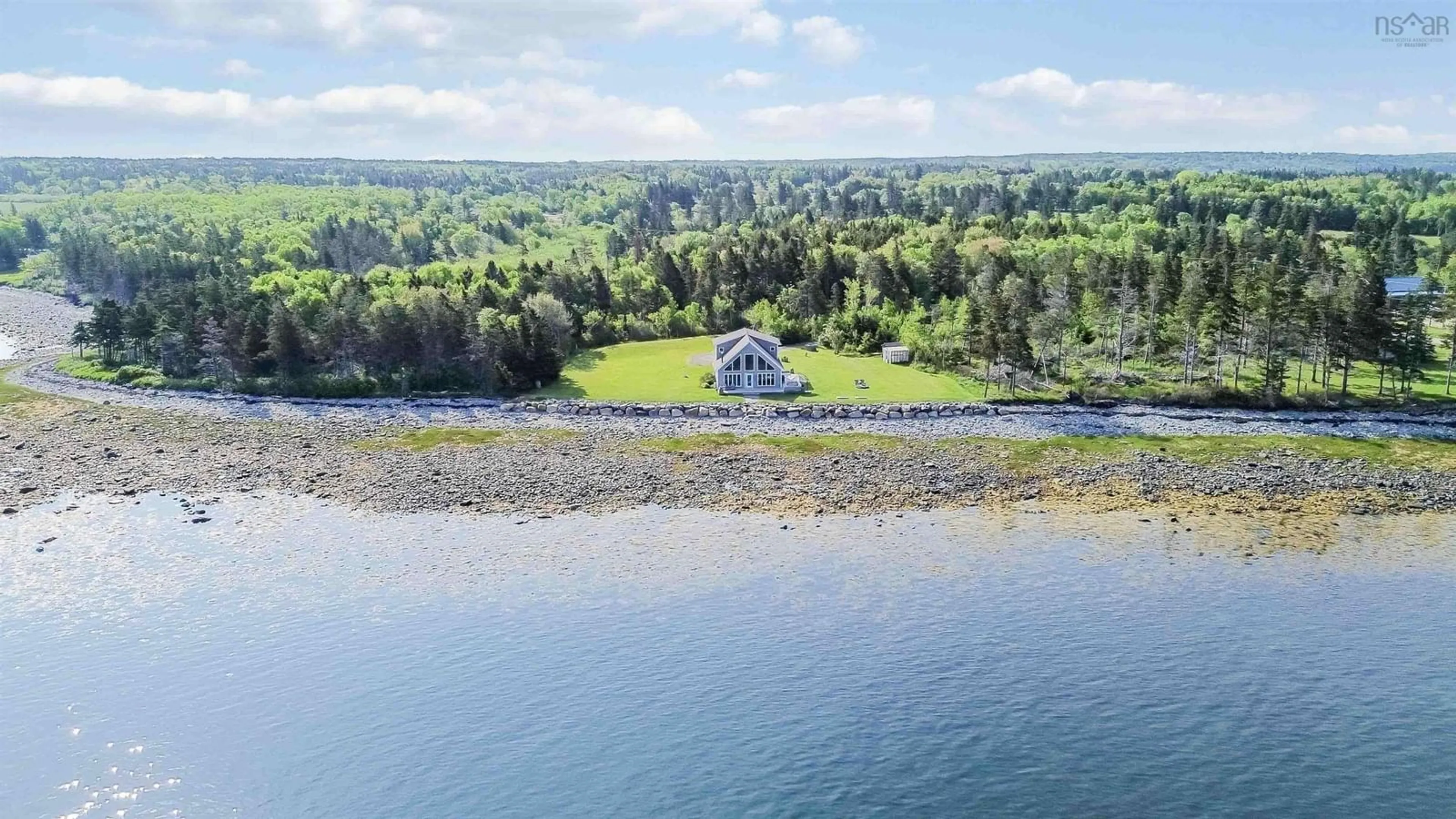 A pic from outside/outdoor area/front of a property/back of a property/a pic from drone, water/lake/river/ocean view for 463 Fort Point Rd, Weymouth North Nova Scotia B0W 3T0