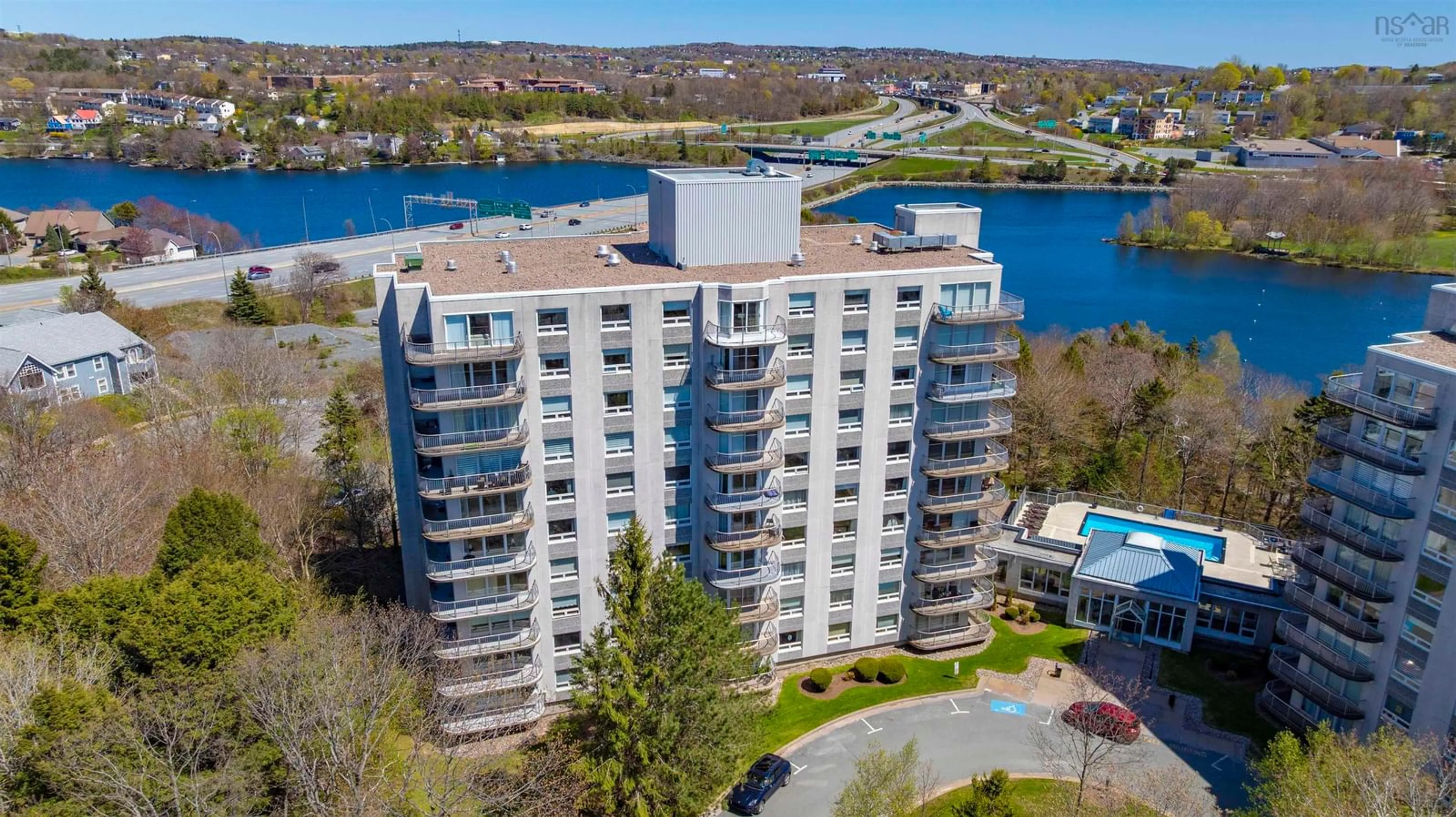 A pic from outside/outdoor area/front of a property/back of a property/a pic from drone, water/lake/river/ocean view for 30 Brookdale Cres #509, Dartmouth Nova Scotia B3A 4T7