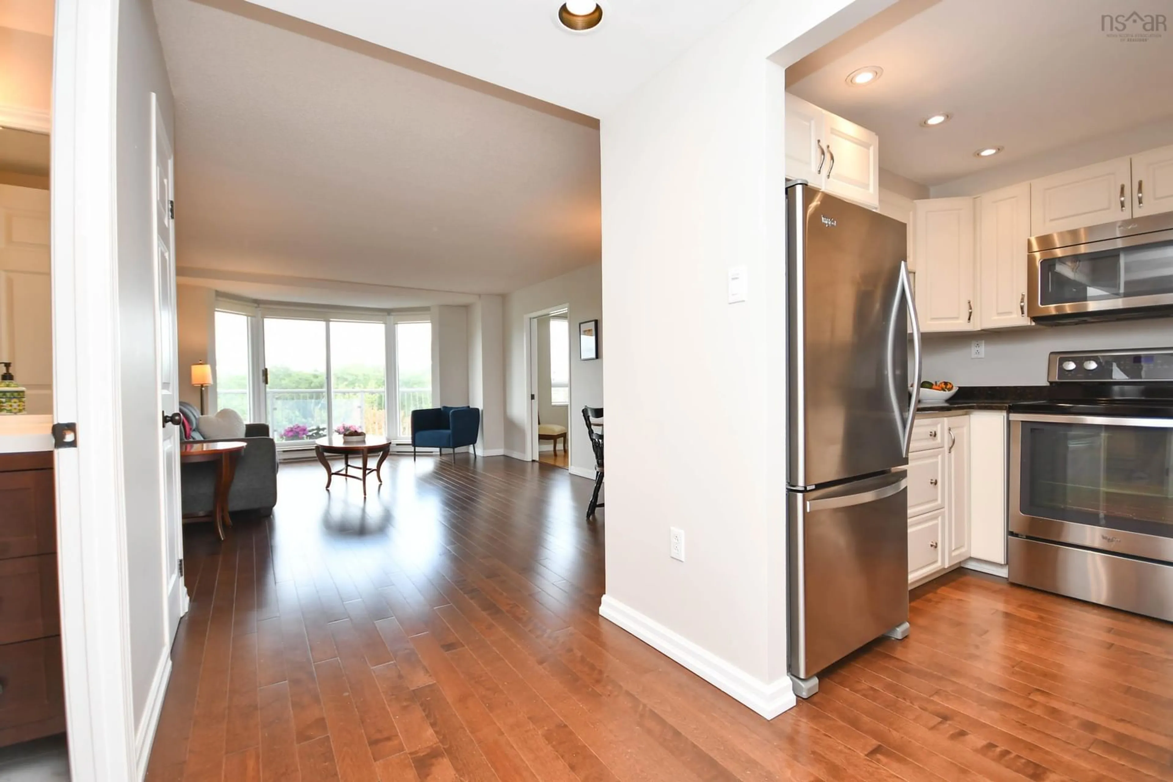 Open concept kitchen, wood/laminate floor for 30 Brookdale Cres #509, Dartmouth Nova Scotia B3A 4T7
