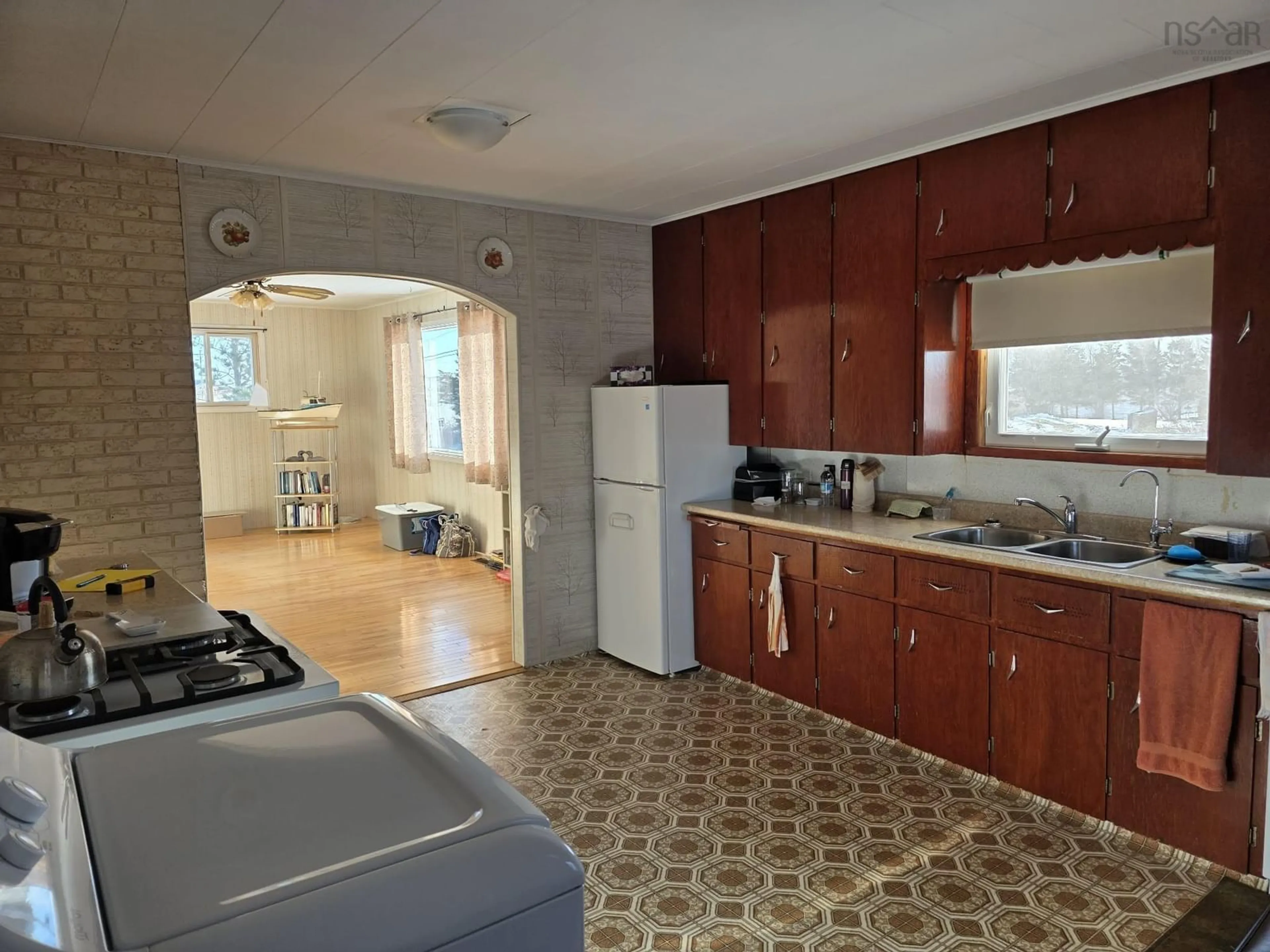 Standard kitchen, ceramic/tile floor for 944 Cape John Rd, Cape John Nova Scotia B0K 1N0