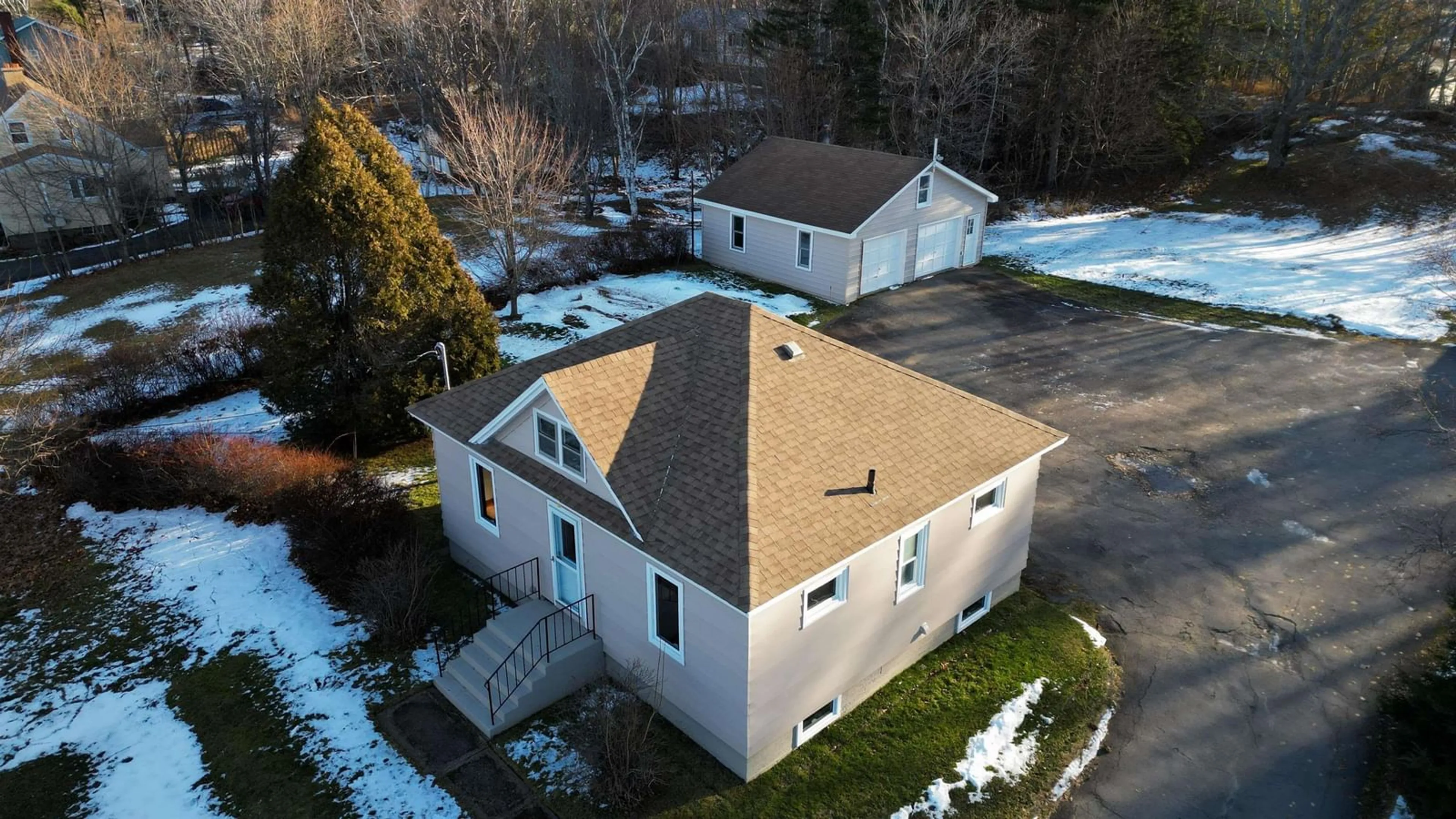 A pic from outside/outdoor area/front of a property/back of a property/a pic from drone, building for 17 Howie Drive, Sydney River Nova Scotia B1S 1K8