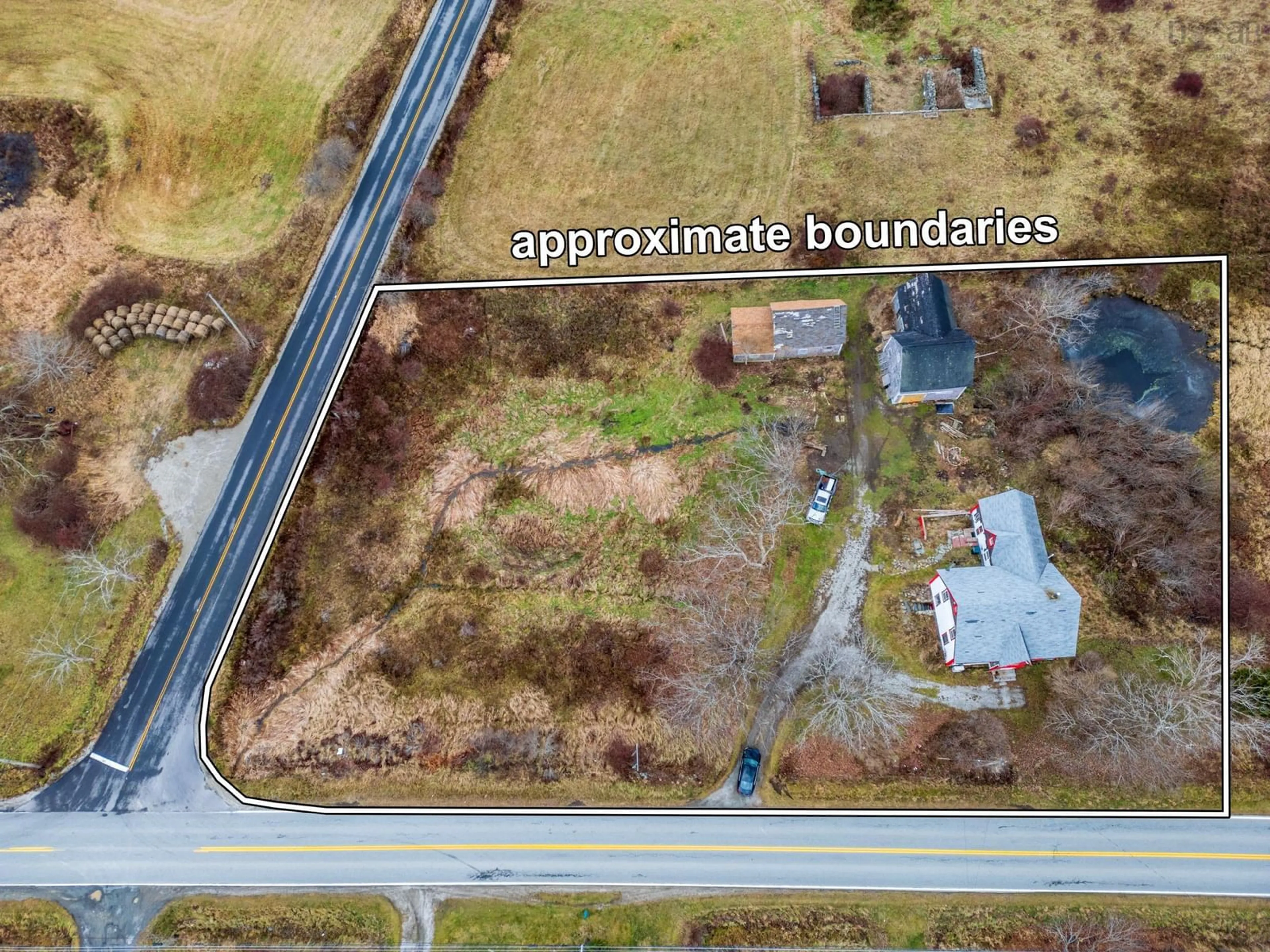 A pic from outside/outdoor area/front of a property/back of a property/a pic from drone, building for 1245 Highway 1, Wellington Nova Scotia B5A 5A5