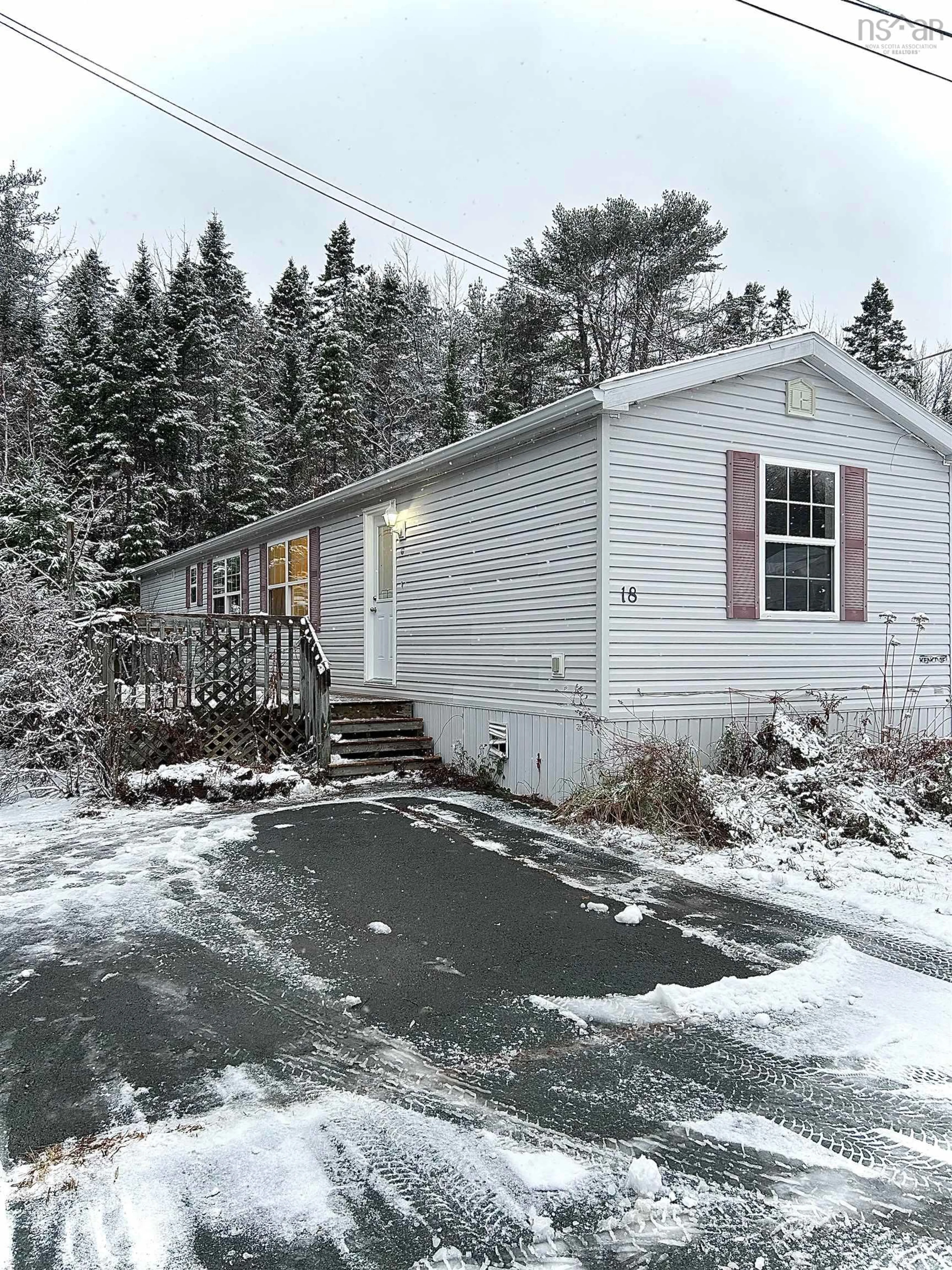Home with vinyl exterior material, street for 18 Lois Lane, Simms Settlement Nova Scotia B3P 2T3