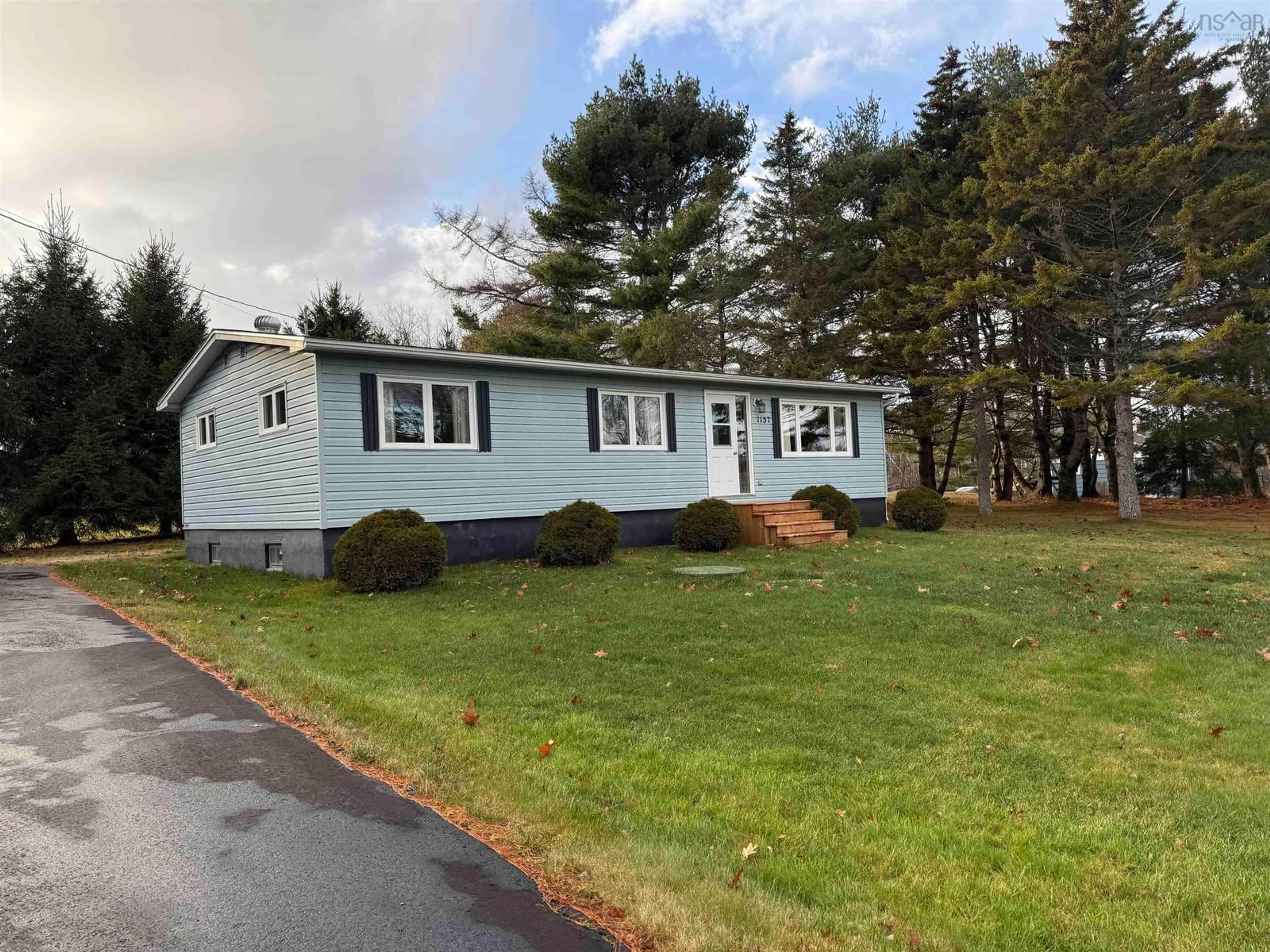 Home with vinyl exterior material, street for 1157 Upper Branch Rd, Auburndale Nova Scotia B4V 3M7