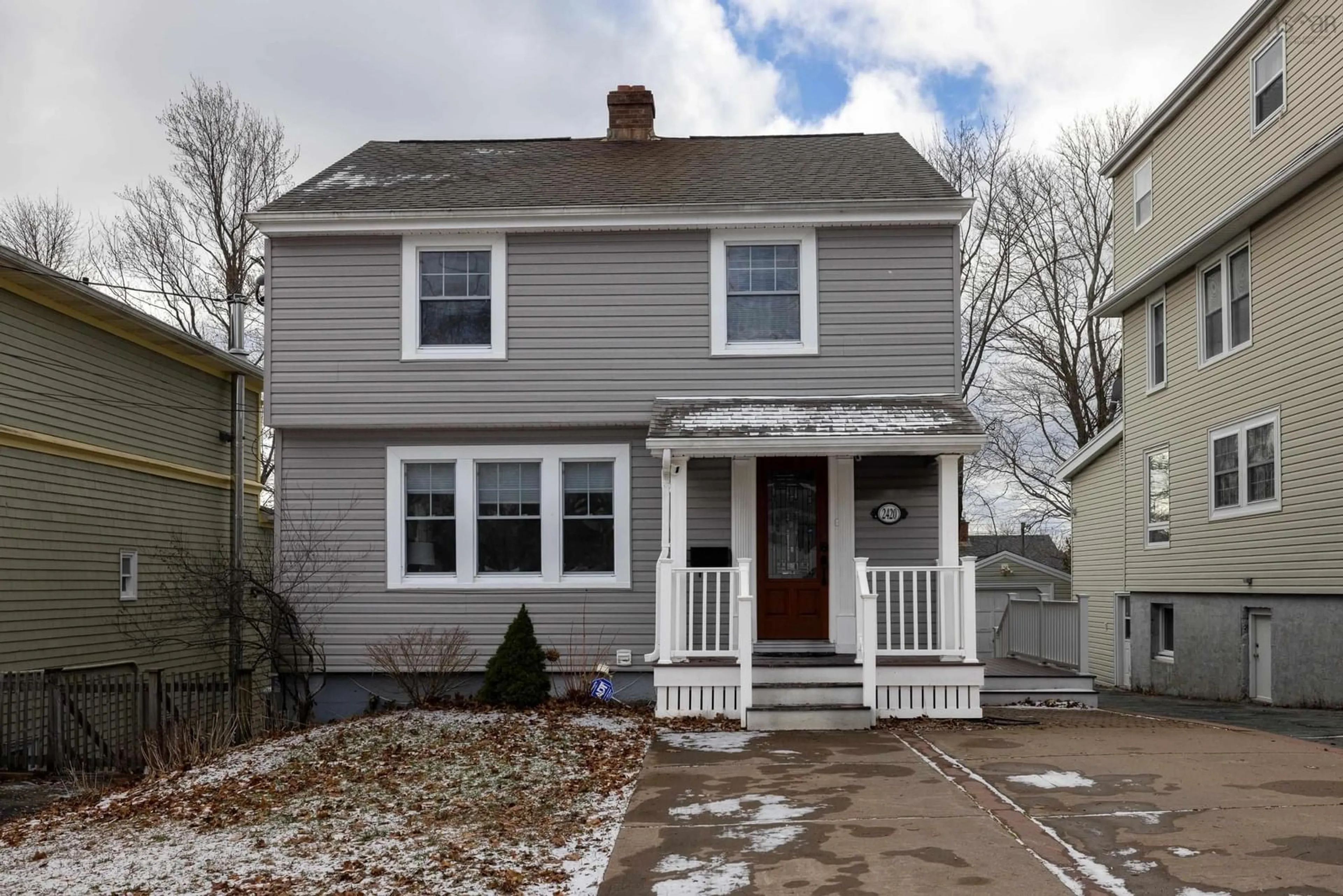 Home with vinyl exterior material, street for 2420 Westmount St, Halifax Nova Scotia B3L 3G6