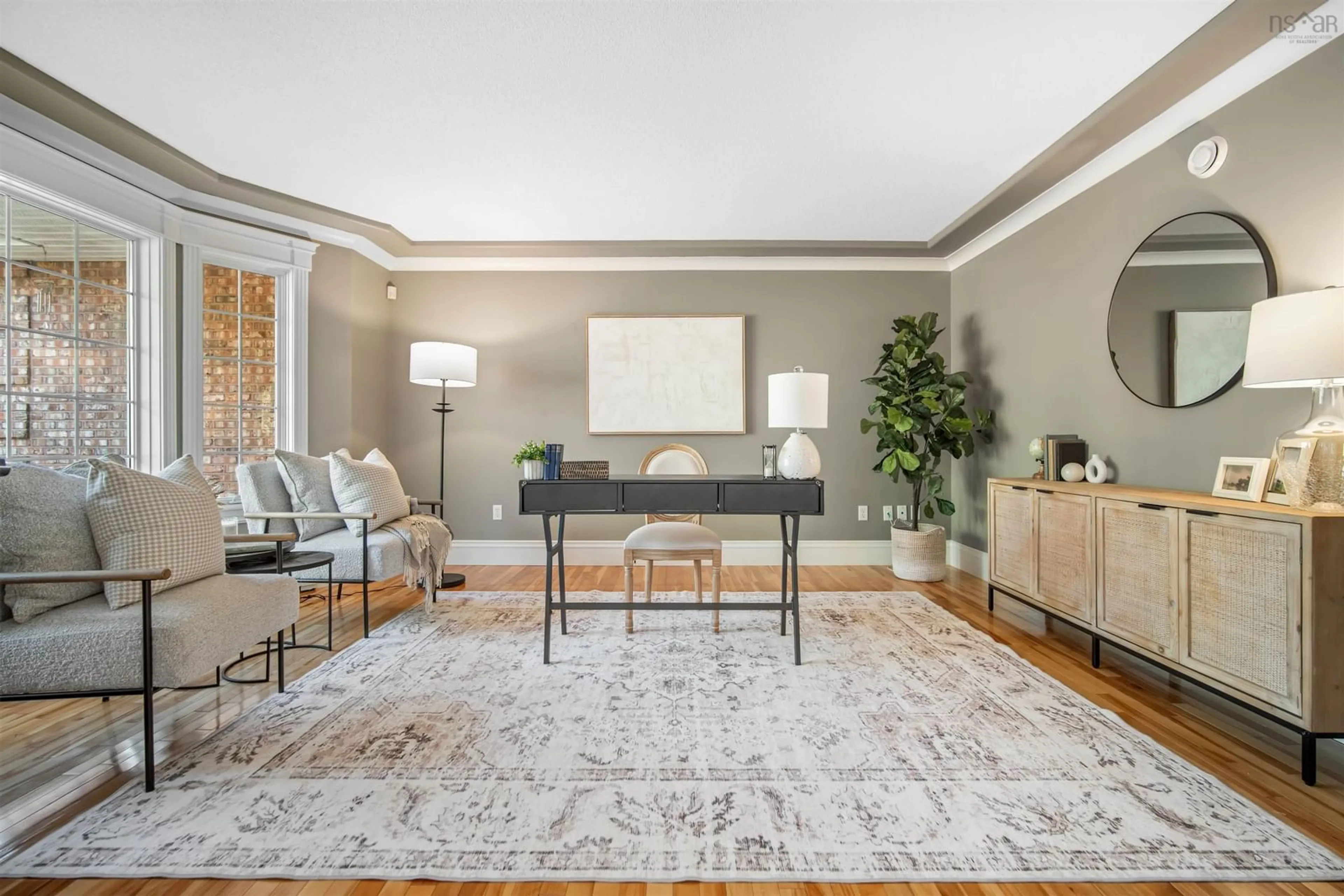 Living room with furniture, carpet floor for 27 Monarch Dr, Beaver Bank Nova Scotia B4E 3G7