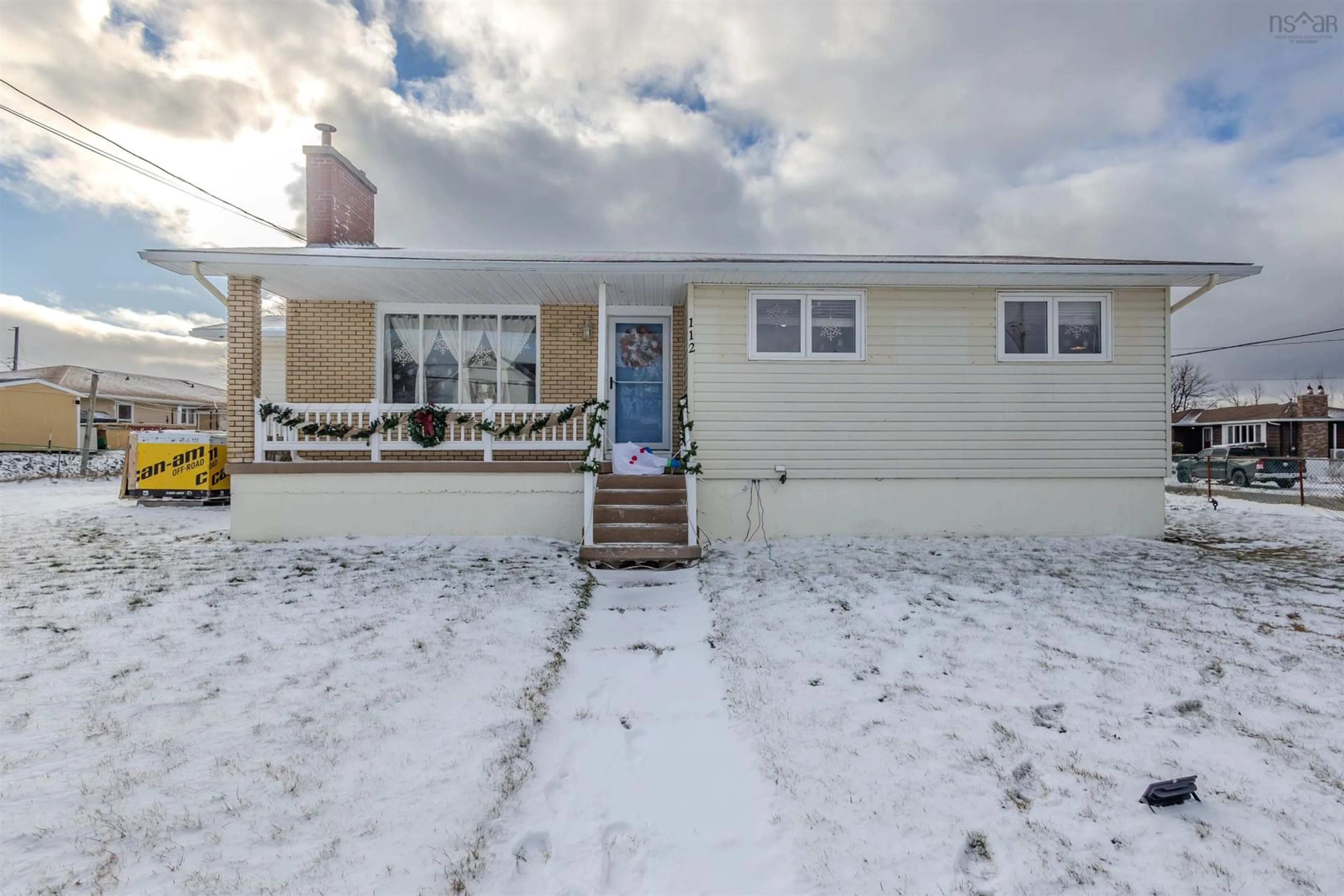 Home with vinyl exterior material, street for 112 South St, Glace Bay Nova Scotia B1A 1V6