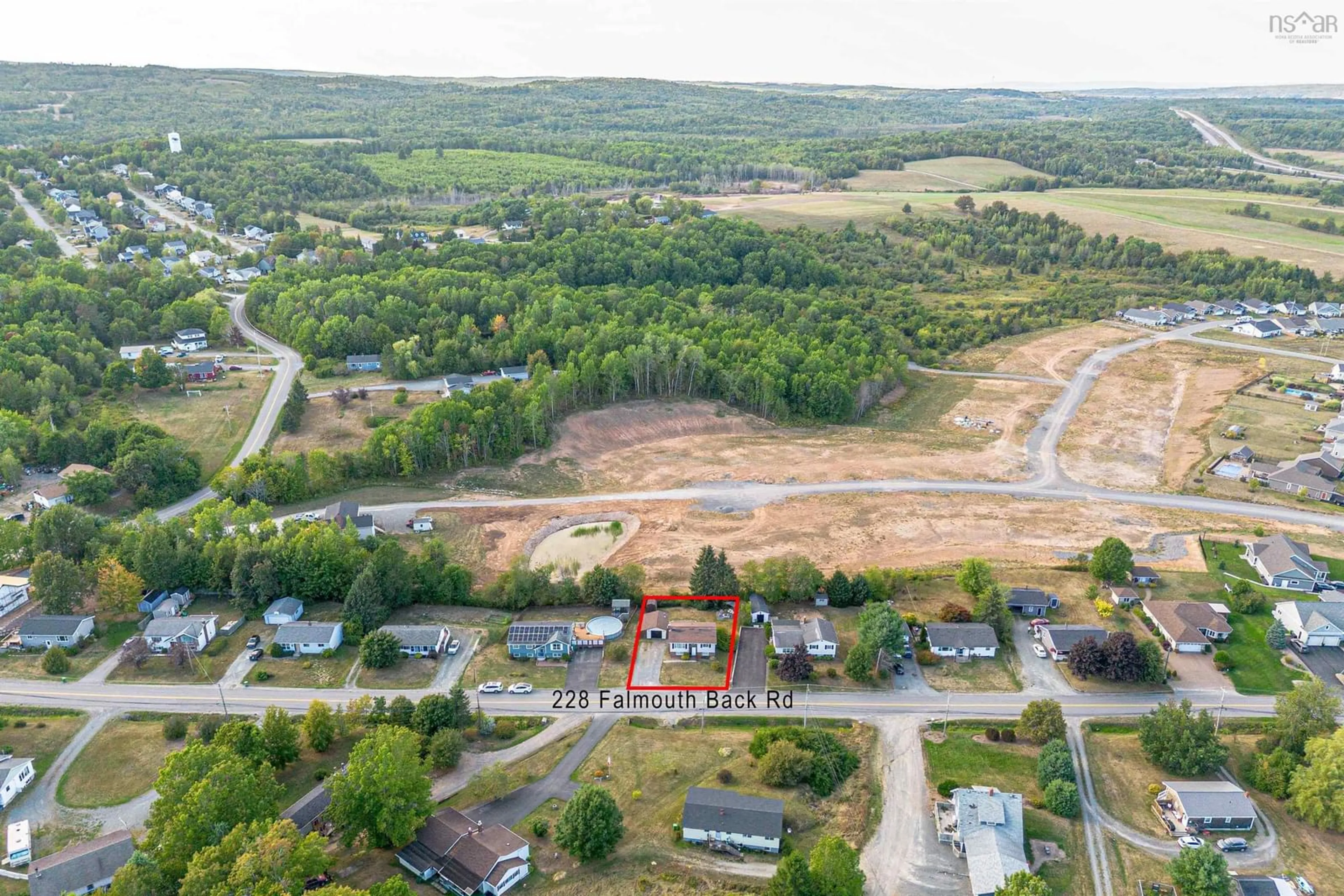 A pic from outside/outdoor area/front of a property/back of a property/a pic from drone, building for 228 Falmouth Back Rd, Falmouth Nova Scotia B0P 1P0