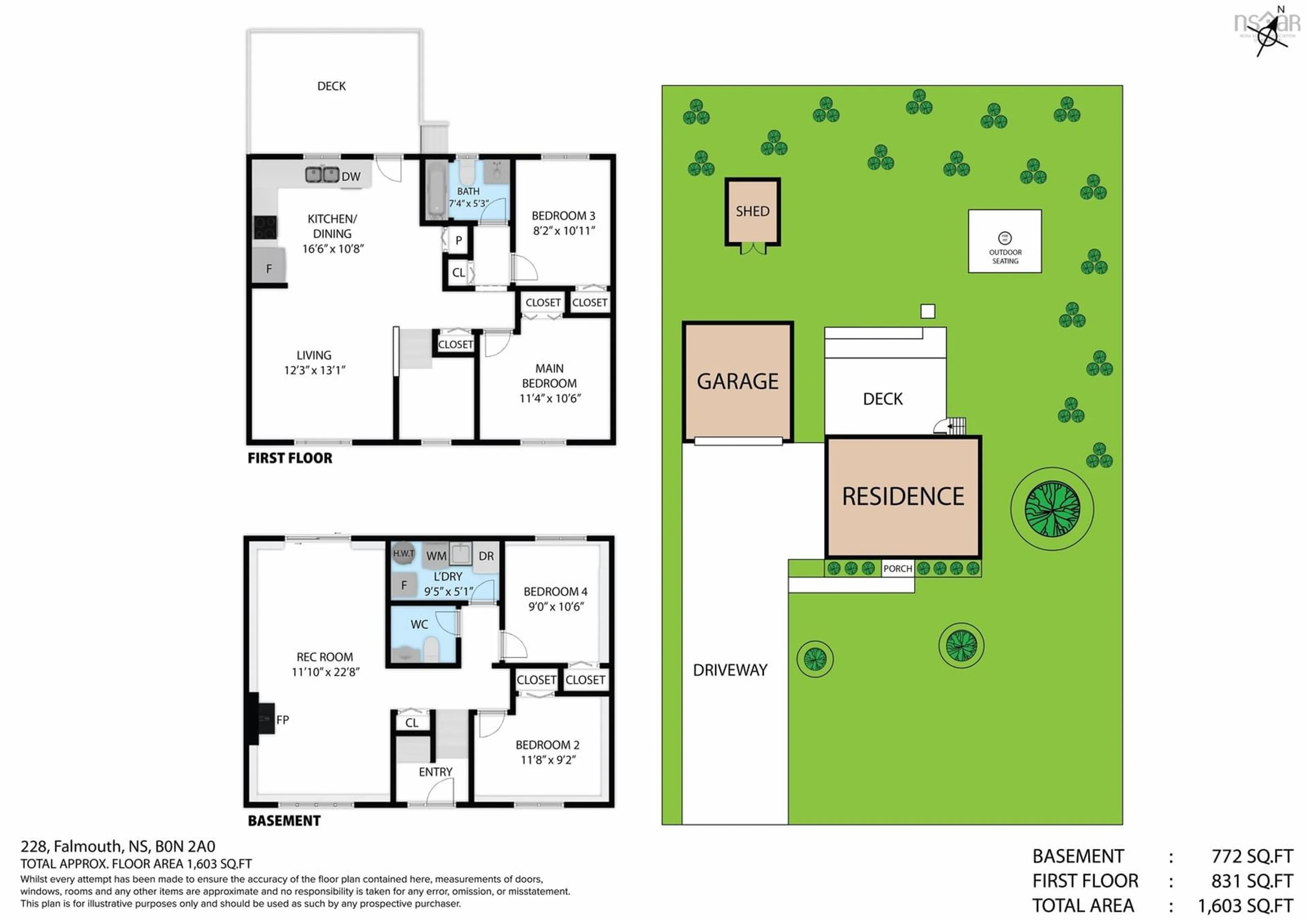 Floor plan for 228 Falmouth Back Rd, Falmouth Nova Scotia B0P 1P0