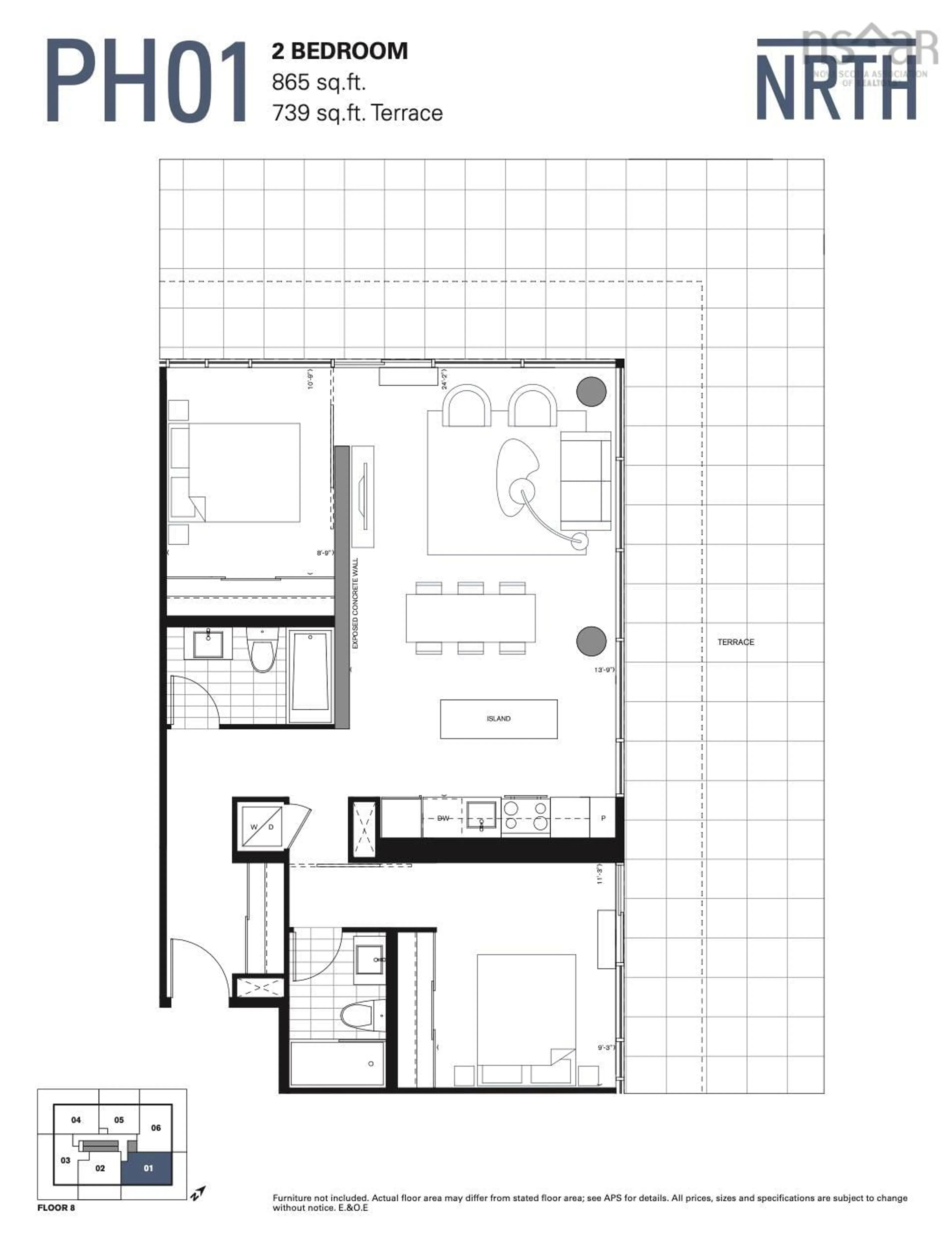 Floor plan for 5511 Bilby St #PH1, Halifax Peninsula Nova Scotia B3K 1V4