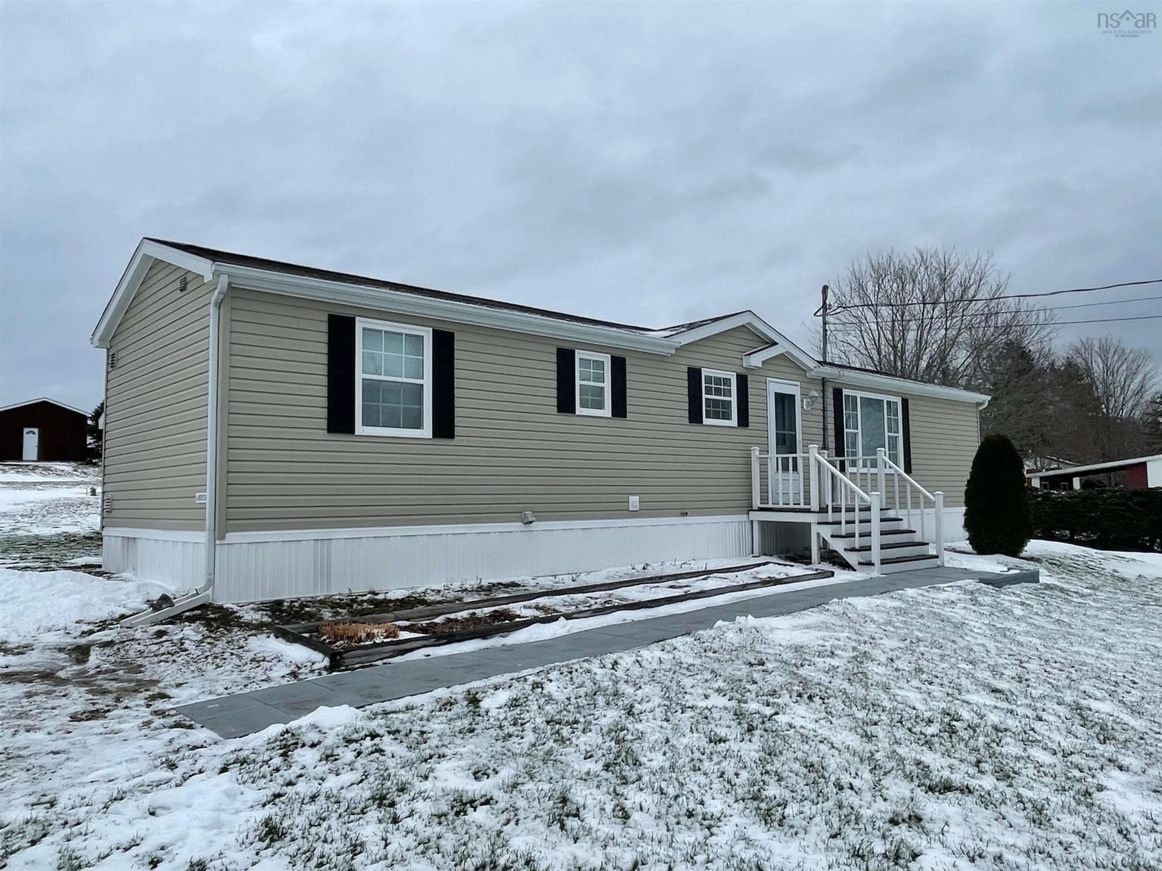 Home with vinyl exterior material, street for 1463 Birch Grove Road, Birch Grove Nova Scotia B1B 1M1