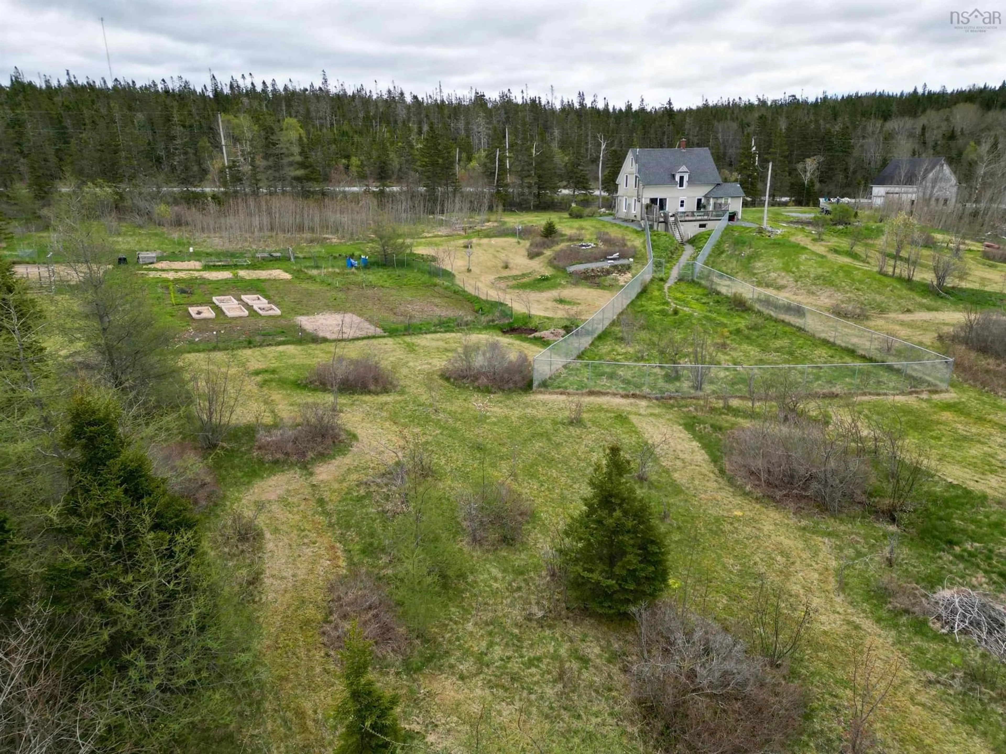 A pic from outside/outdoor area/front of a property/back of a property/a pic from drone, forest/trees view for 3463 Loch Lomond Rd., Loch Lomond Nova Scotia B2E 1C5
