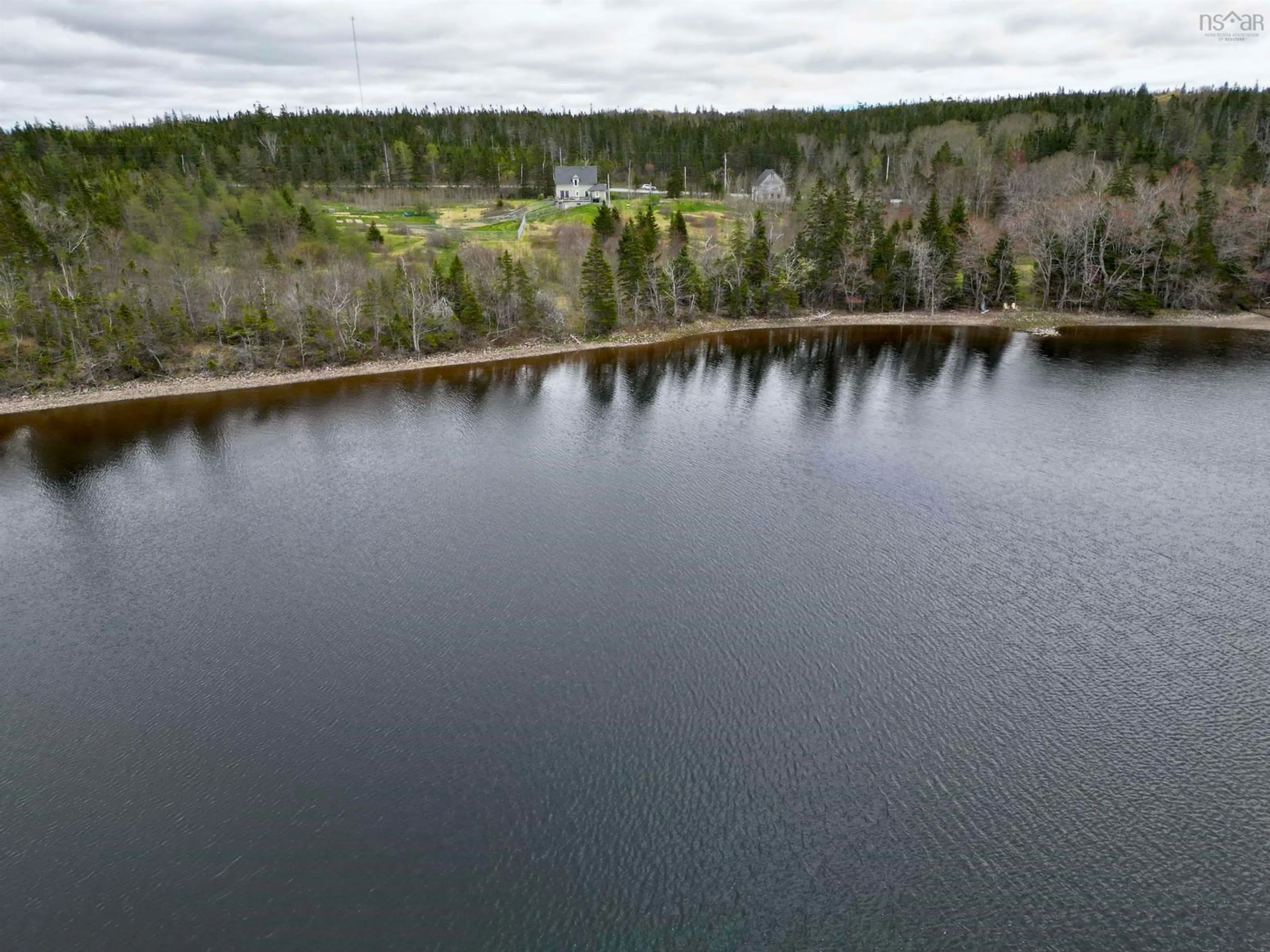 A pic from outside/outdoor area/front of a property/back of a property/a pic from drone, water/lake/river/ocean view for 3463 Loch Lomond Rd., Loch Lomond Nova Scotia B2E 1C5