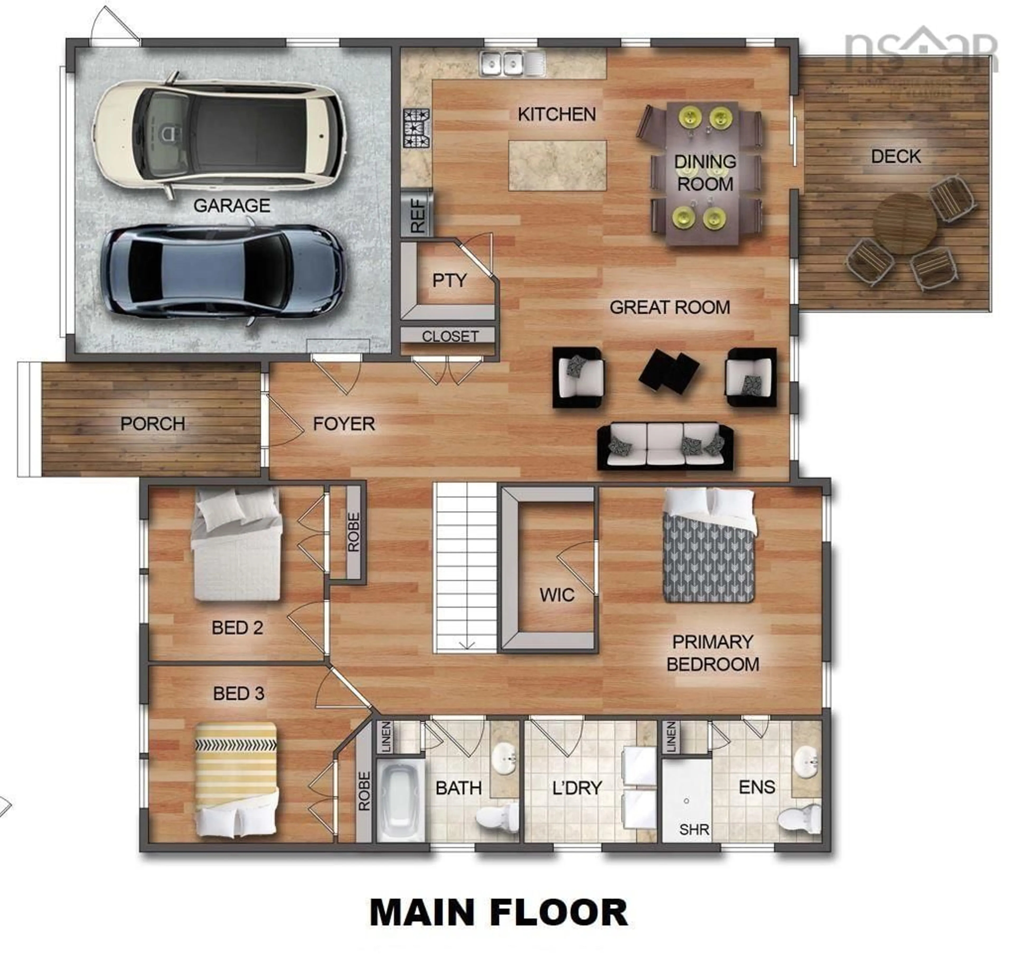 Floor plan for Lot 309 Hideaway Trail, Brookside Nova Scotia B3T 0M2