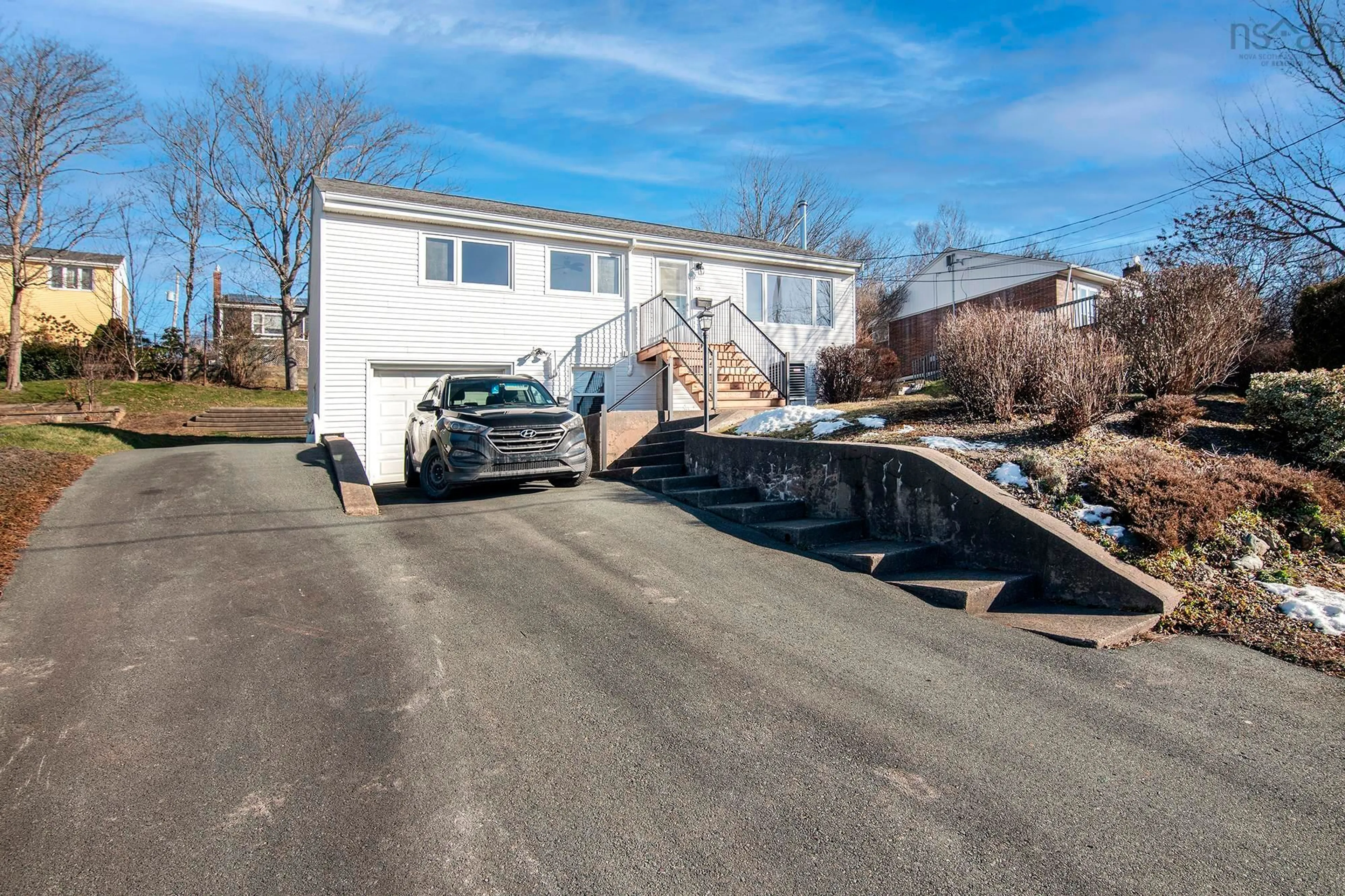 A pic from outside/outdoor area/front of a property/back of a property/a pic from drone, street for 55 Helene Ave, Dartmouth Nova Scotia B2X 1G5