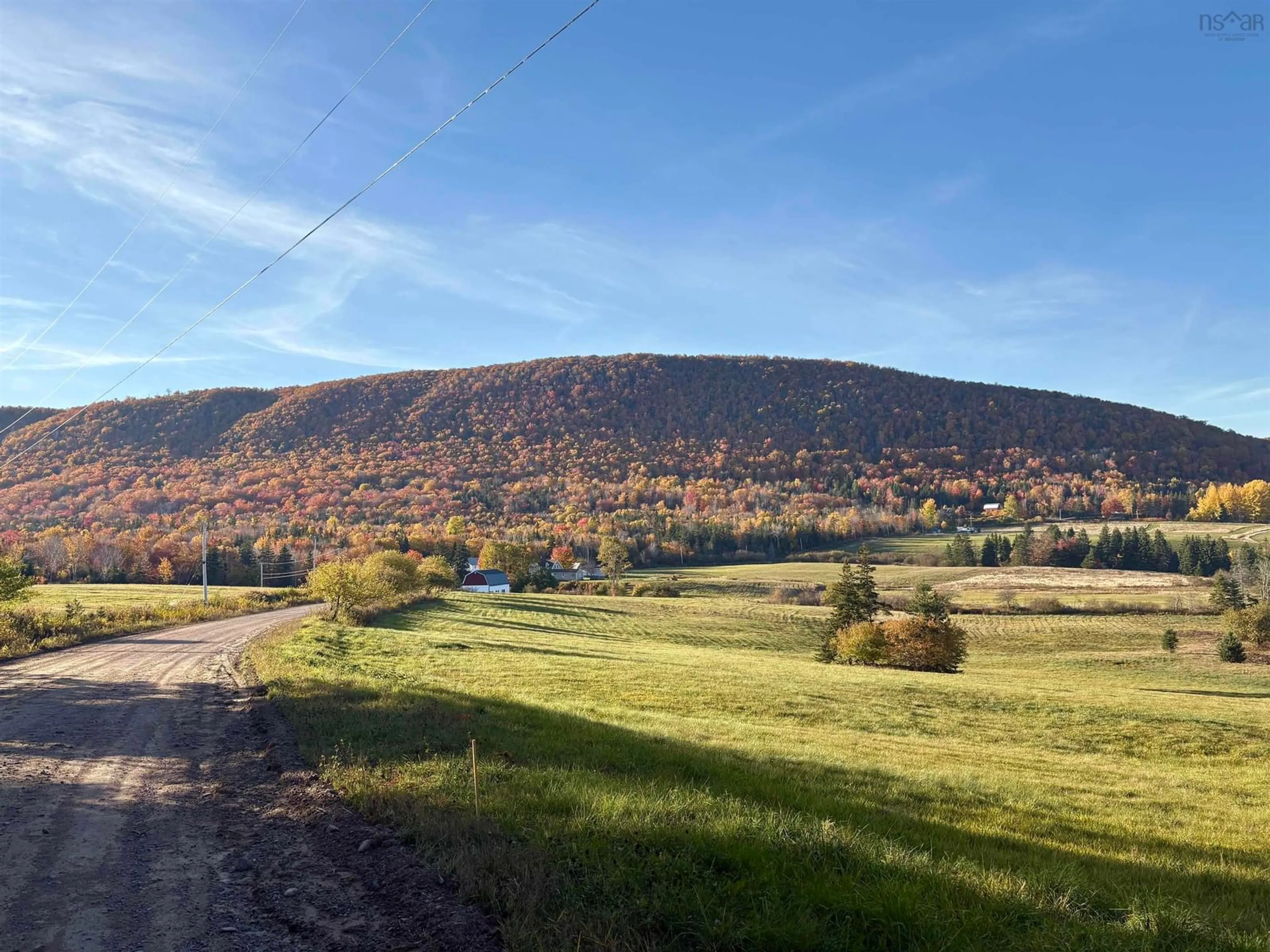 A pic from outside/outdoor area/front of a property/back of a property/a pic from drone, mountain view for 1241 Marsh Brook Rd., Margaree Valley Nova Scotia B0E 2C0