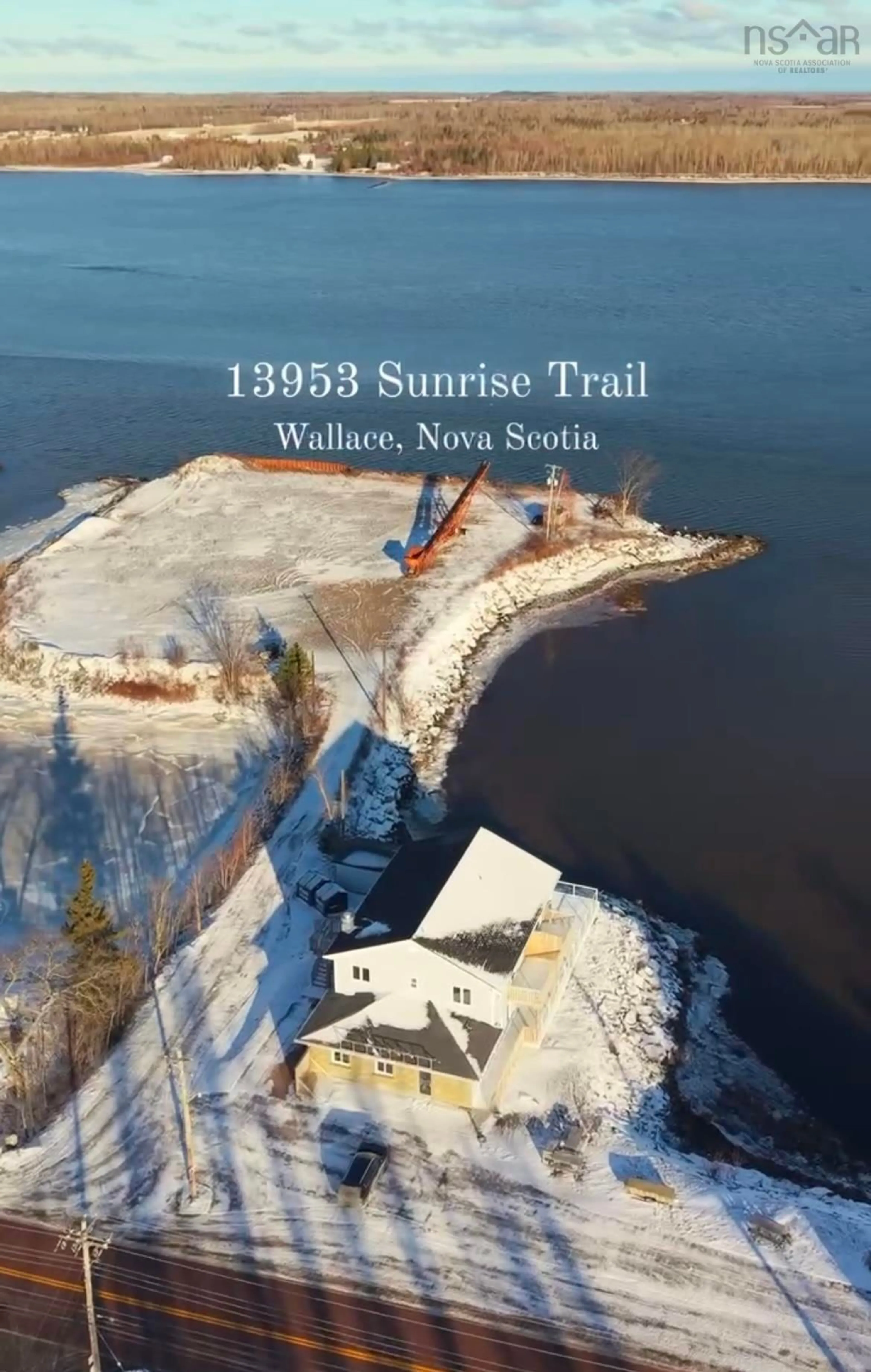 A pic from outside/outdoor area/front of a property/back of a property/a pic from drone, water/lake/river/ocean view for 13953 Highway 6, Wallace Nova Scotia B0K 1Y0