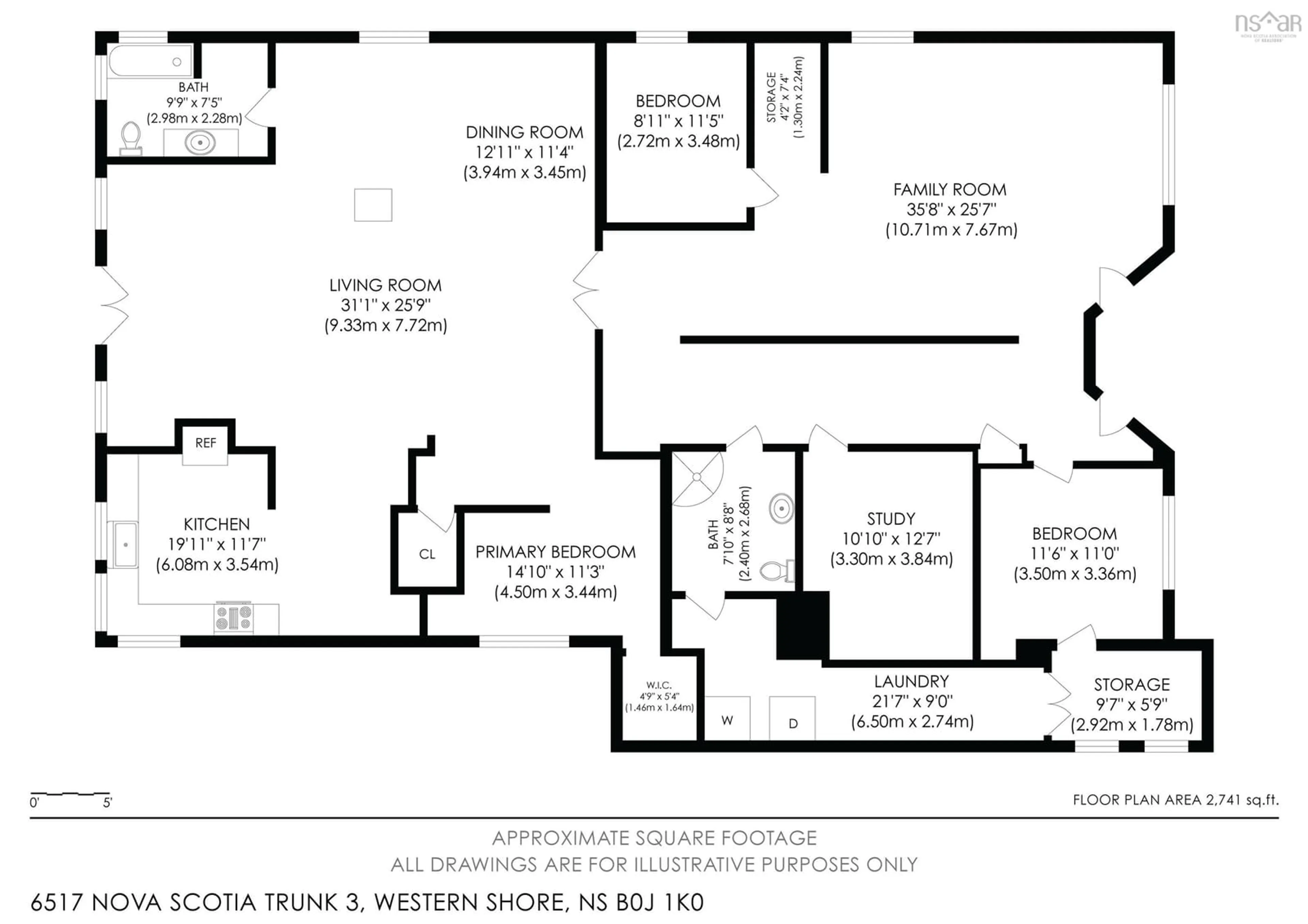 Floor plan for 6517 Highway 3, Western Shore Nova Scotia B0J 3M0