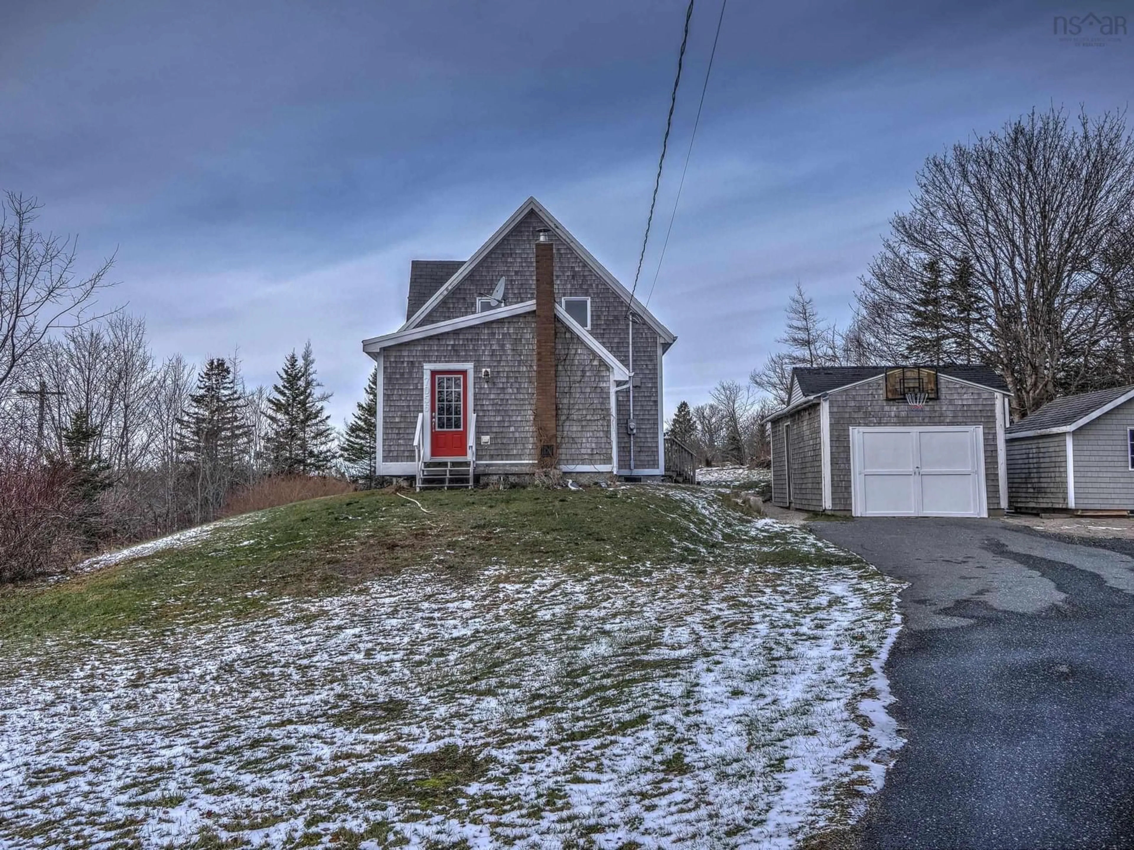 A pic from outside/outdoor area/front of a property/back of a property/a pic from drone, street for 7056 Highway 329, East River Point Nova Scotia B0J 1T0