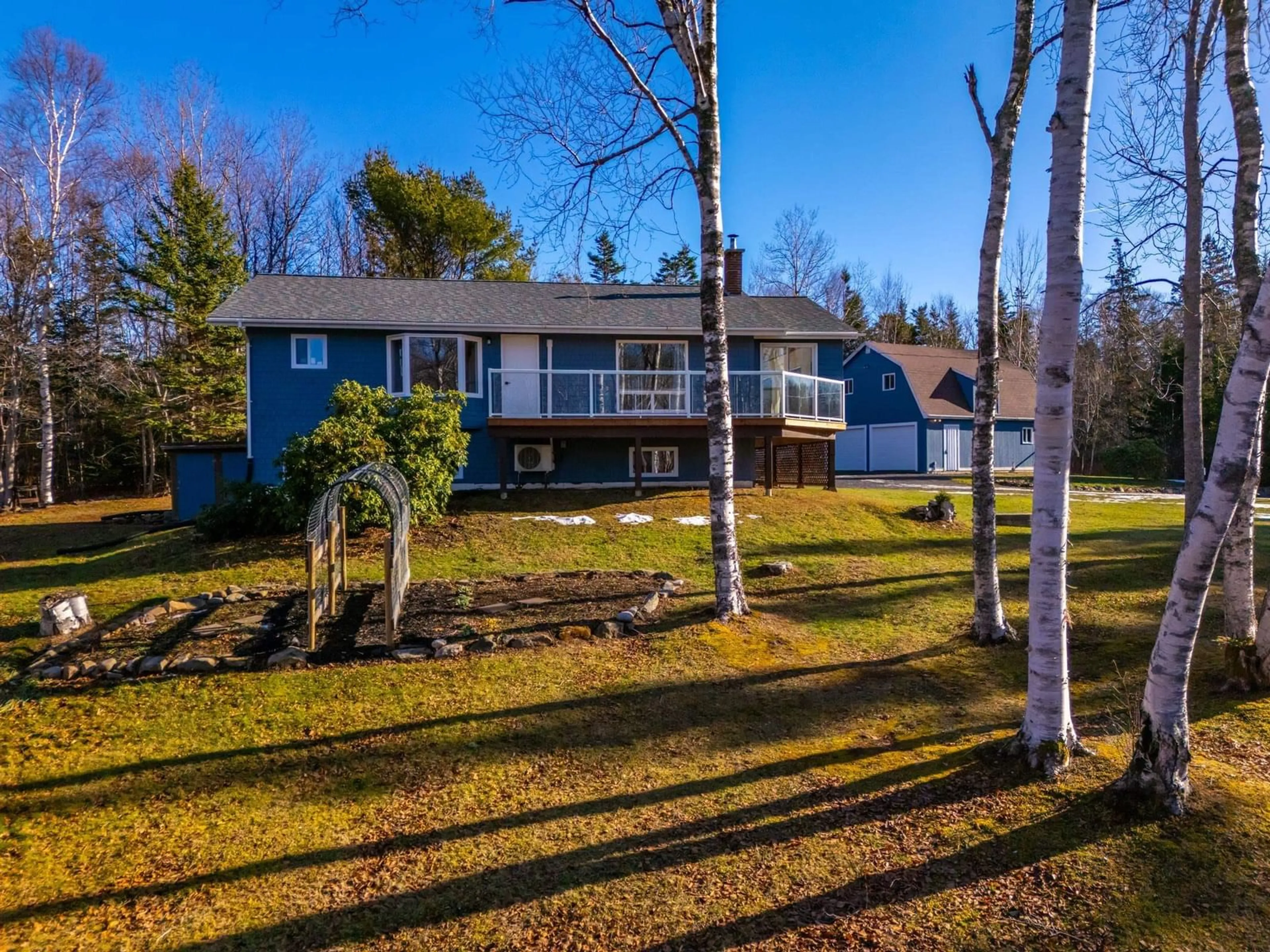A pic from outside/outdoor area/front of a property/back of a property/a pic from drone, water/lake/river/ocean view for 53 Waldeck Line Rd, Deep Brook Nova Scotia B0S 1J0
