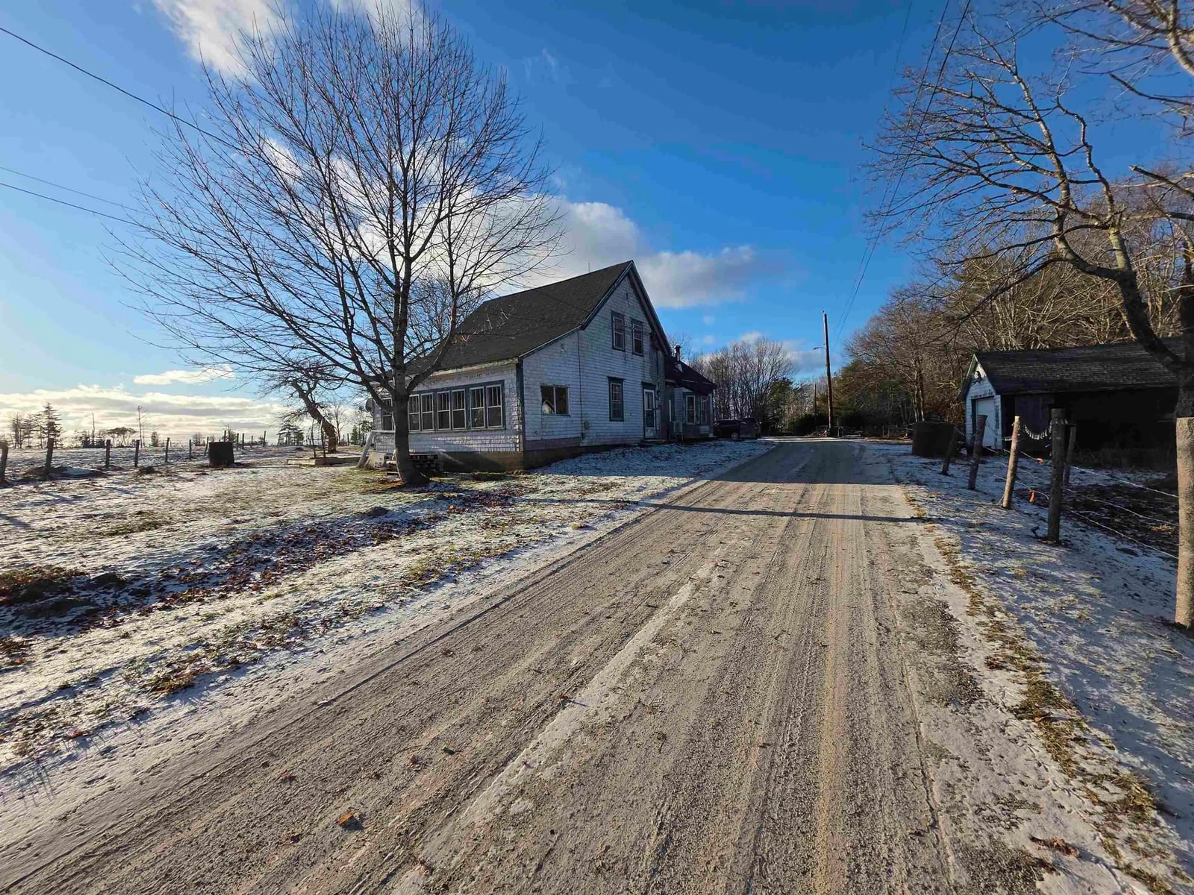 A pic from outside/outdoor area/front of a property/back of a property/a pic from drone, street for 205 Hodgson's Rd, Middle Ohio Nova Scotia B0T 1W0