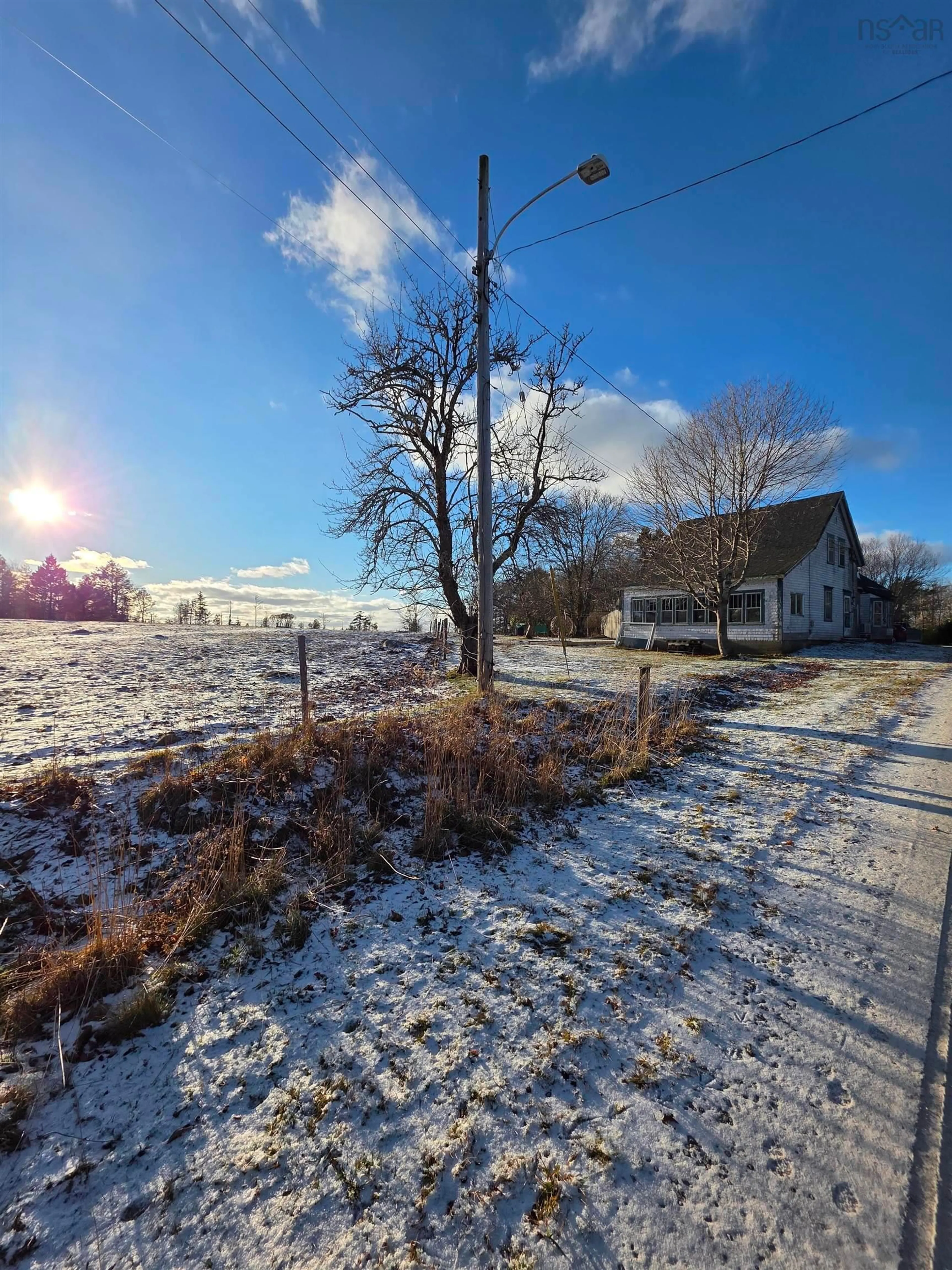 A pic from outside/outdoor area/front of a property/back of a property/a pic from drone, street for 205 Hodgson's Rd, Middle Ohio Nova Scotia B0T 1W0
