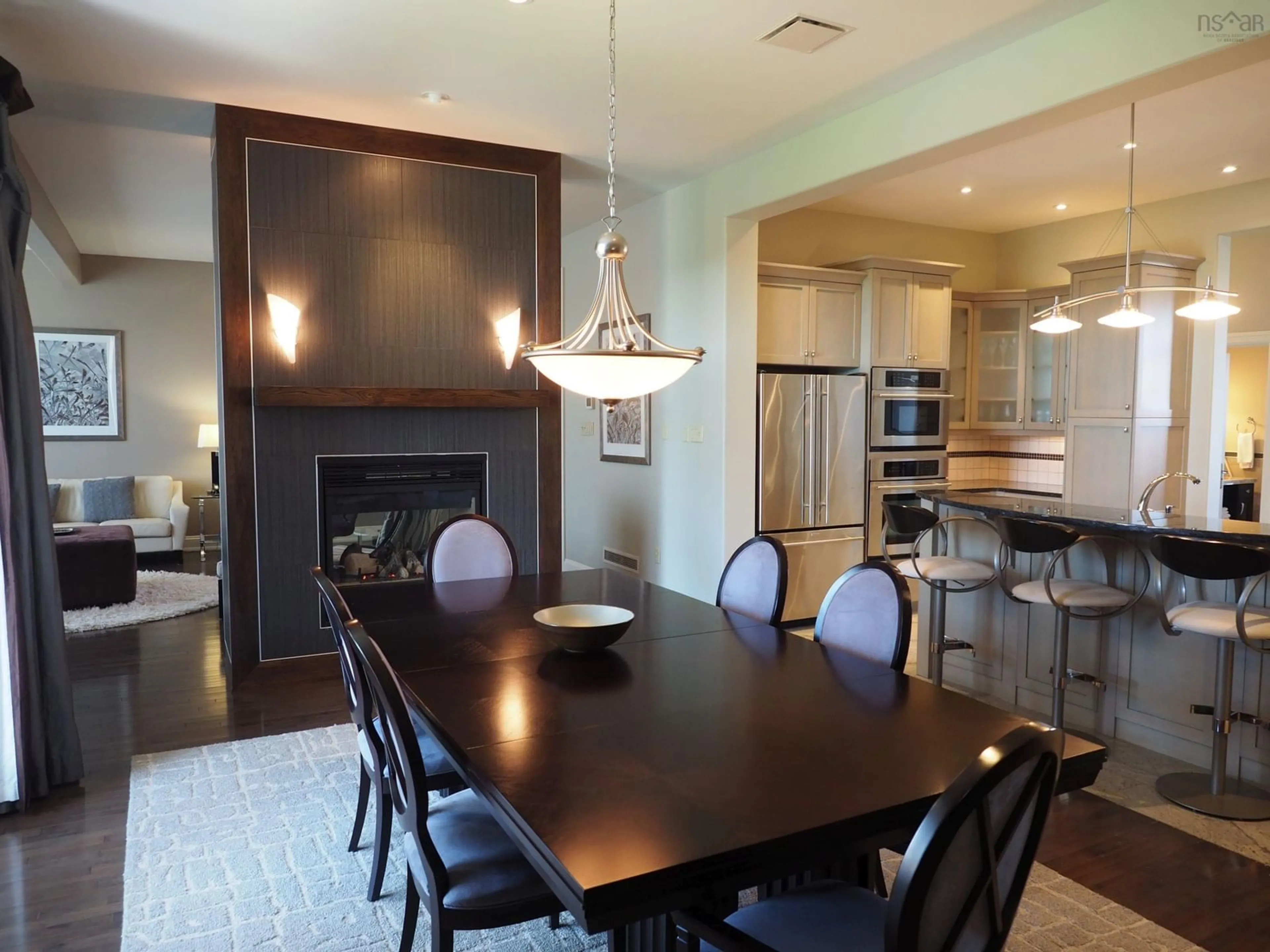 Dining room, wood/laminate floor for 153D Harbourside Drive, Fox Harbour Nova Scotia B0K 1Y0