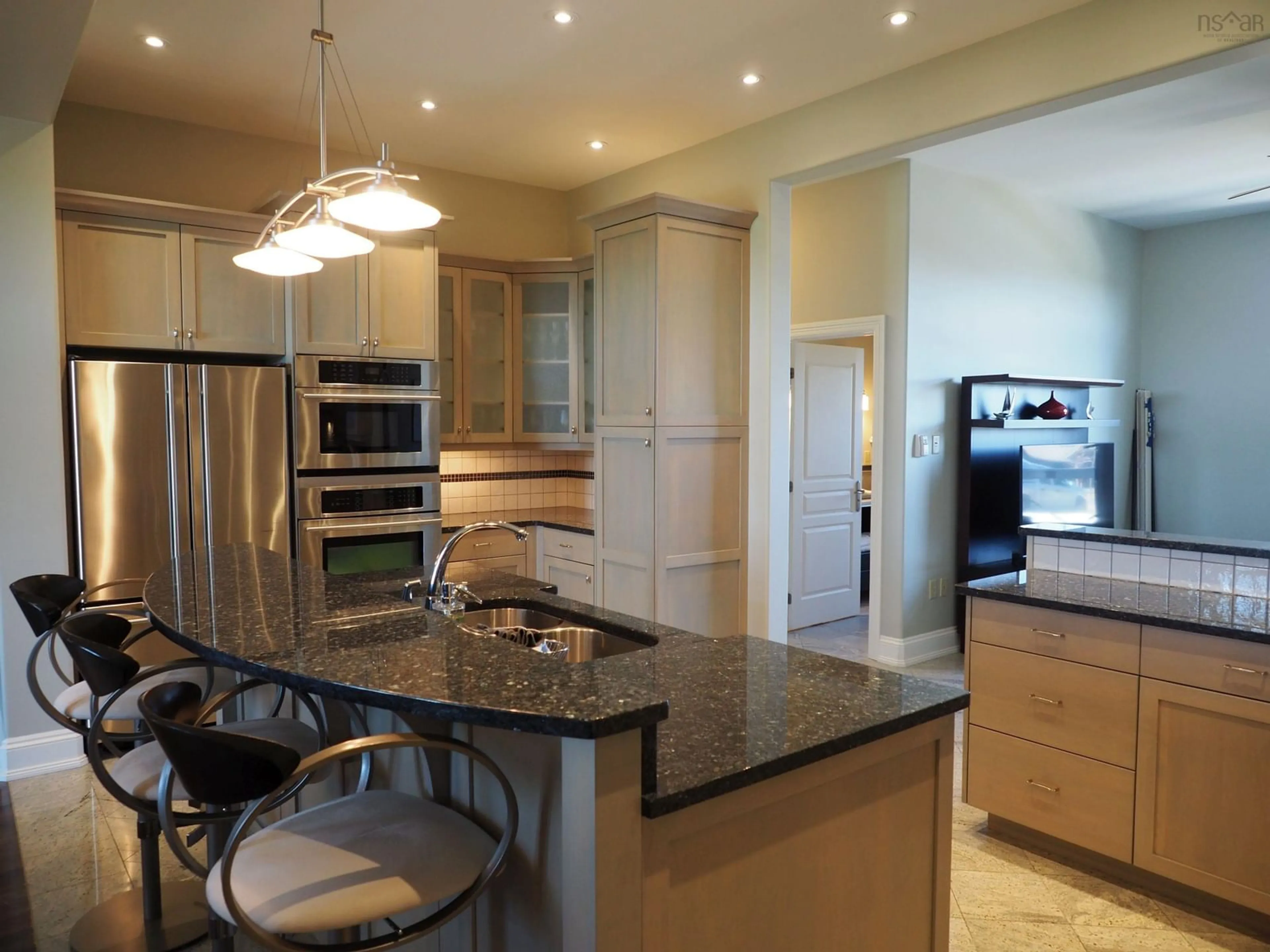 Open concept kitchen, ceramic/tile floor for 153D Harbourside Drive, Fox Harbour Nova Scotia B0K 1Y0