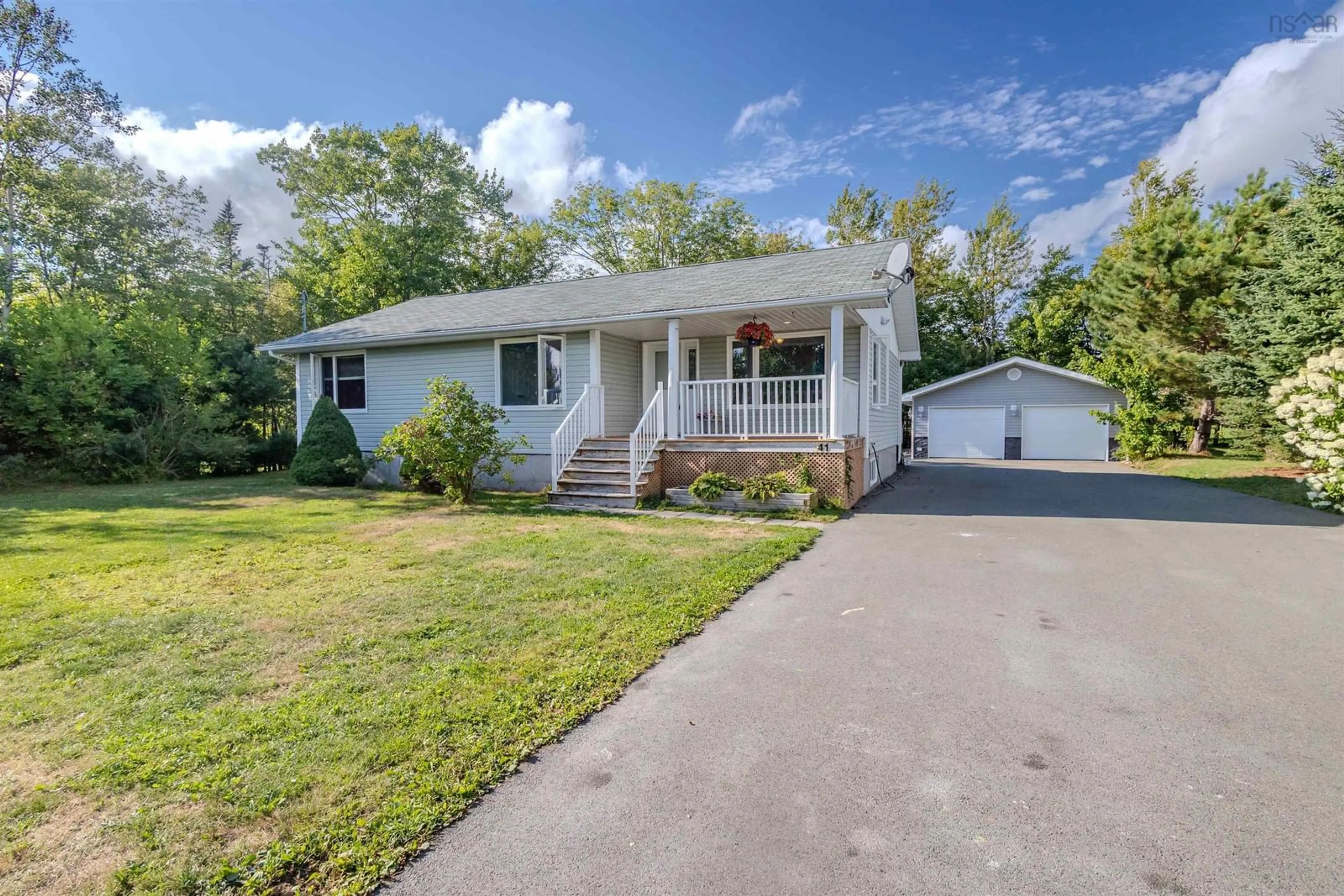 Home with vinyl exterior material, street for 41 Franklyn Dr, Sydney Nova Scotia B1M 1A6