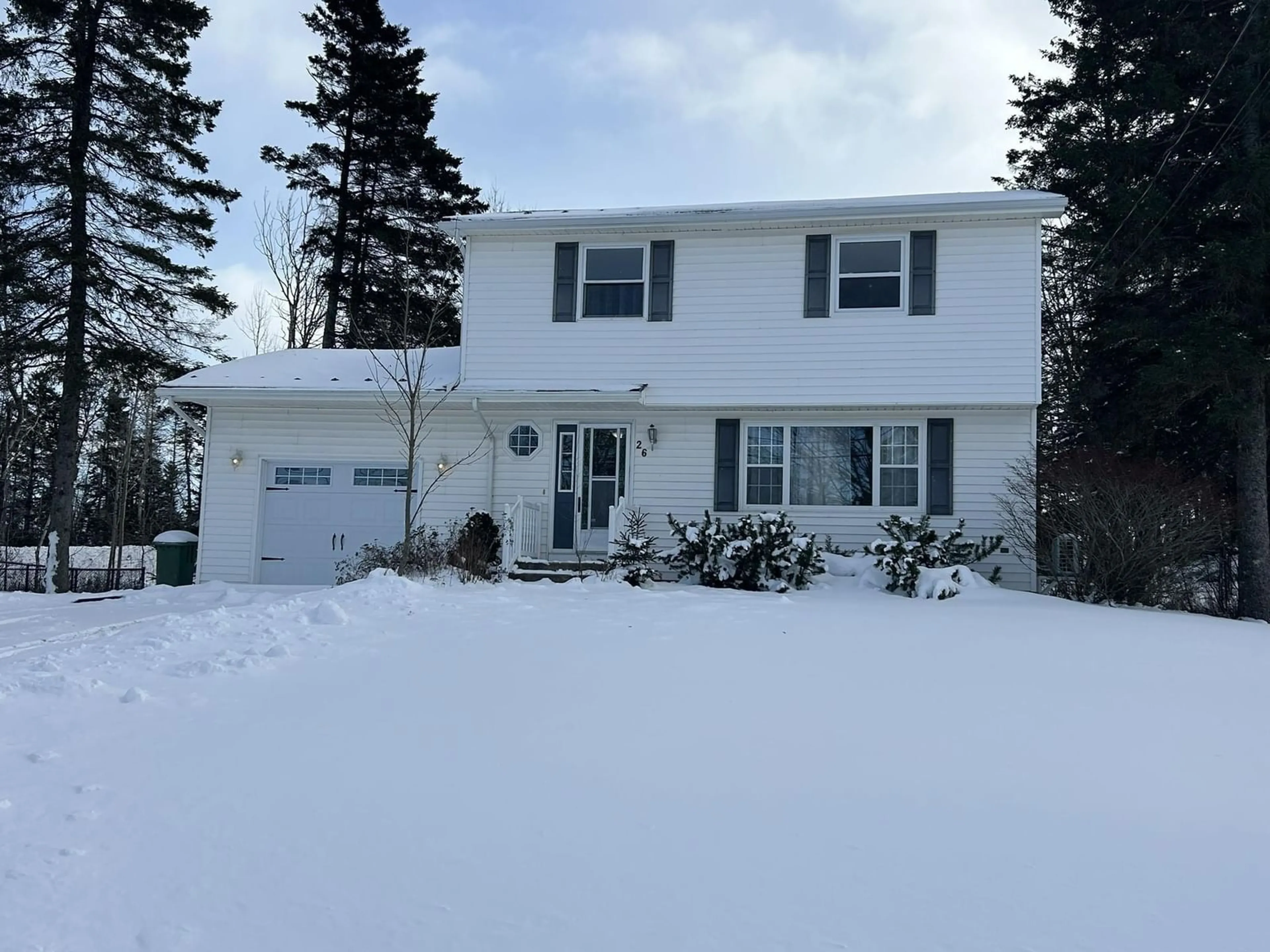 Home with vinyl exterior material, street for 26 Oakwood Dr, Truro Heights Nova Scotia B6L 1N4
