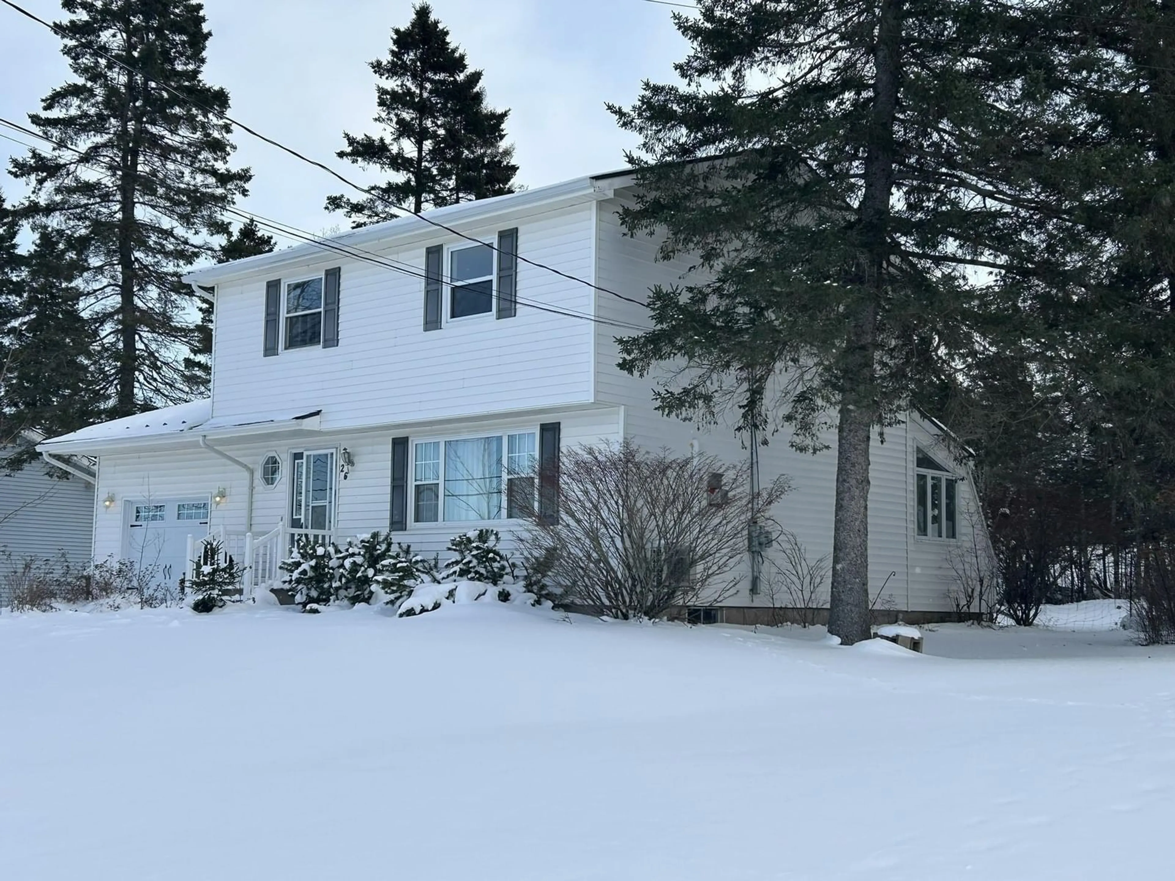 Home with vinyl exterior material, street for 26 Oakwood Dr, Truro Heights Nova Scotia B6L 1N4