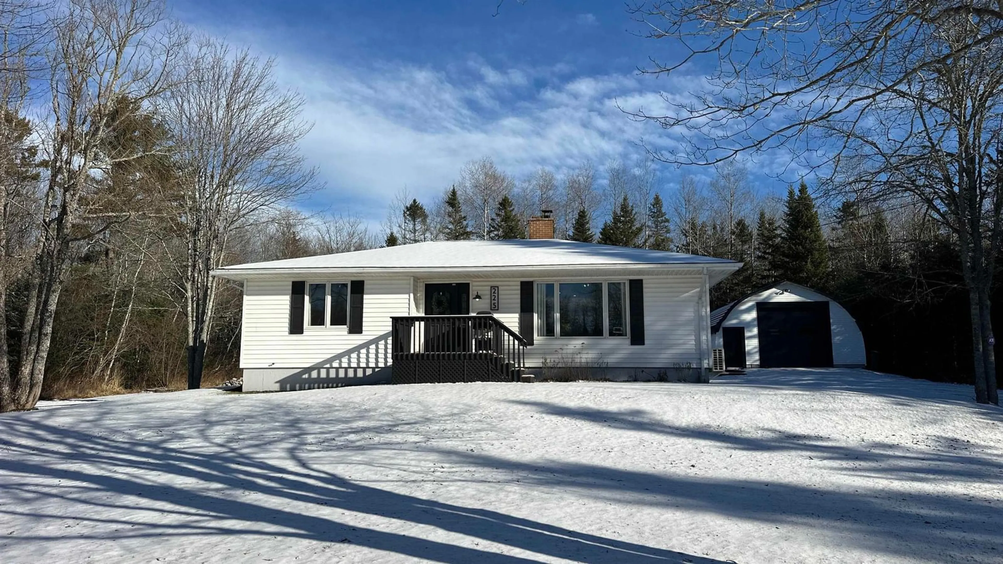 Home with vinyl exterior material, street for 225 2 Hwy, Brookfield Nova Scotia B0N 1C0