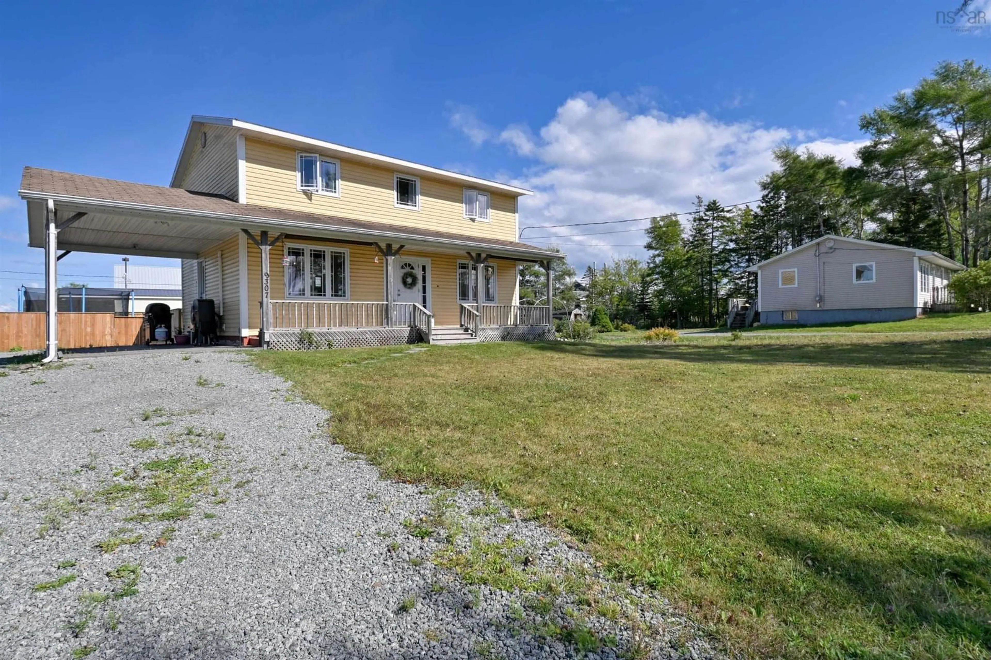 A pic from outside/outdoor area/front of a property/back of a property/a pic from drone, street for 9307 Pepperell St, St. Peter's Nova Scotia B0E 3B0