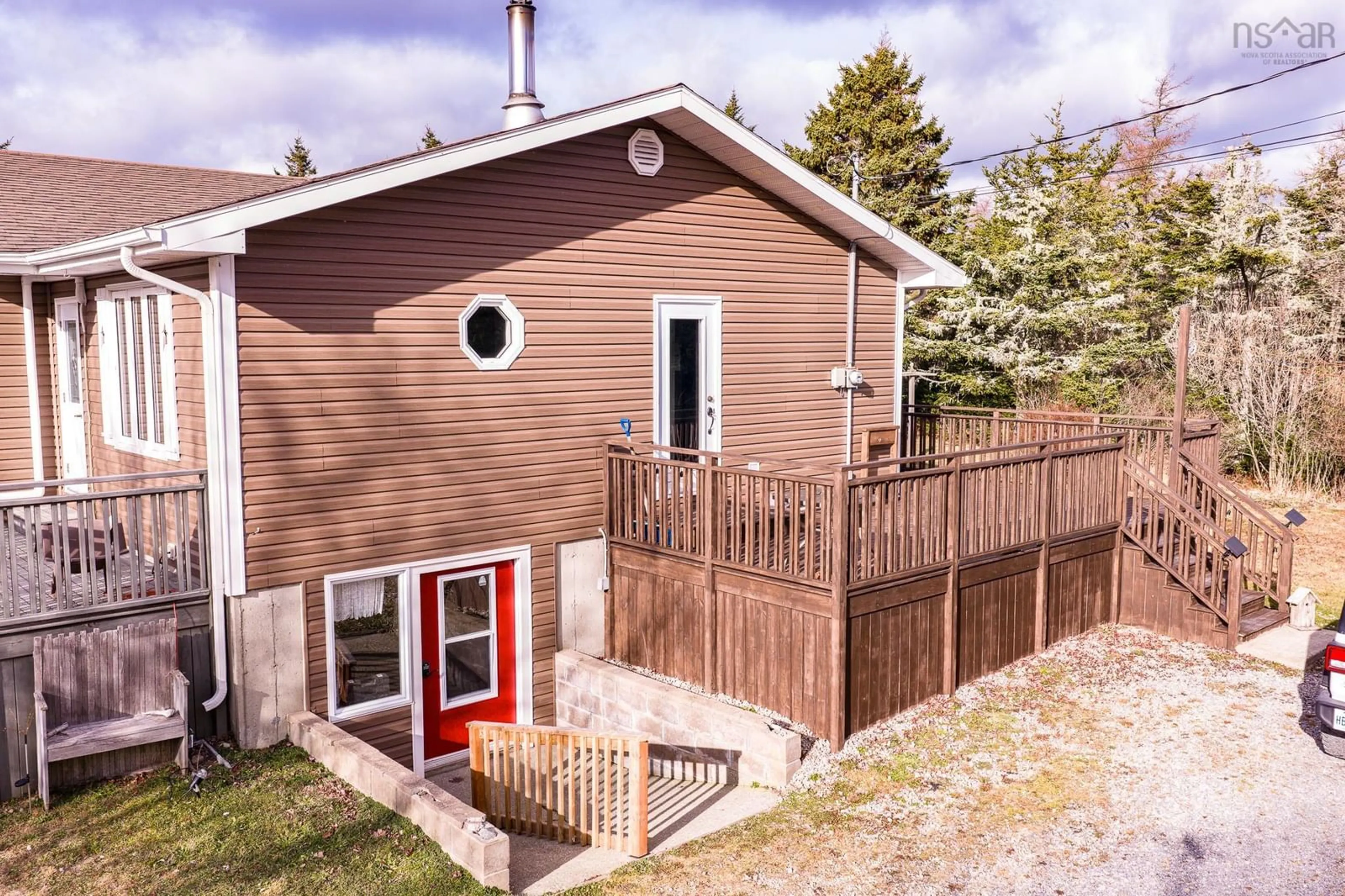 A pic from outside/outdoor area/front of a property/back of a property/a pic from drone, street for 1878 Stoney Island Rd, Centreville Nova Scotia B0W 2G0