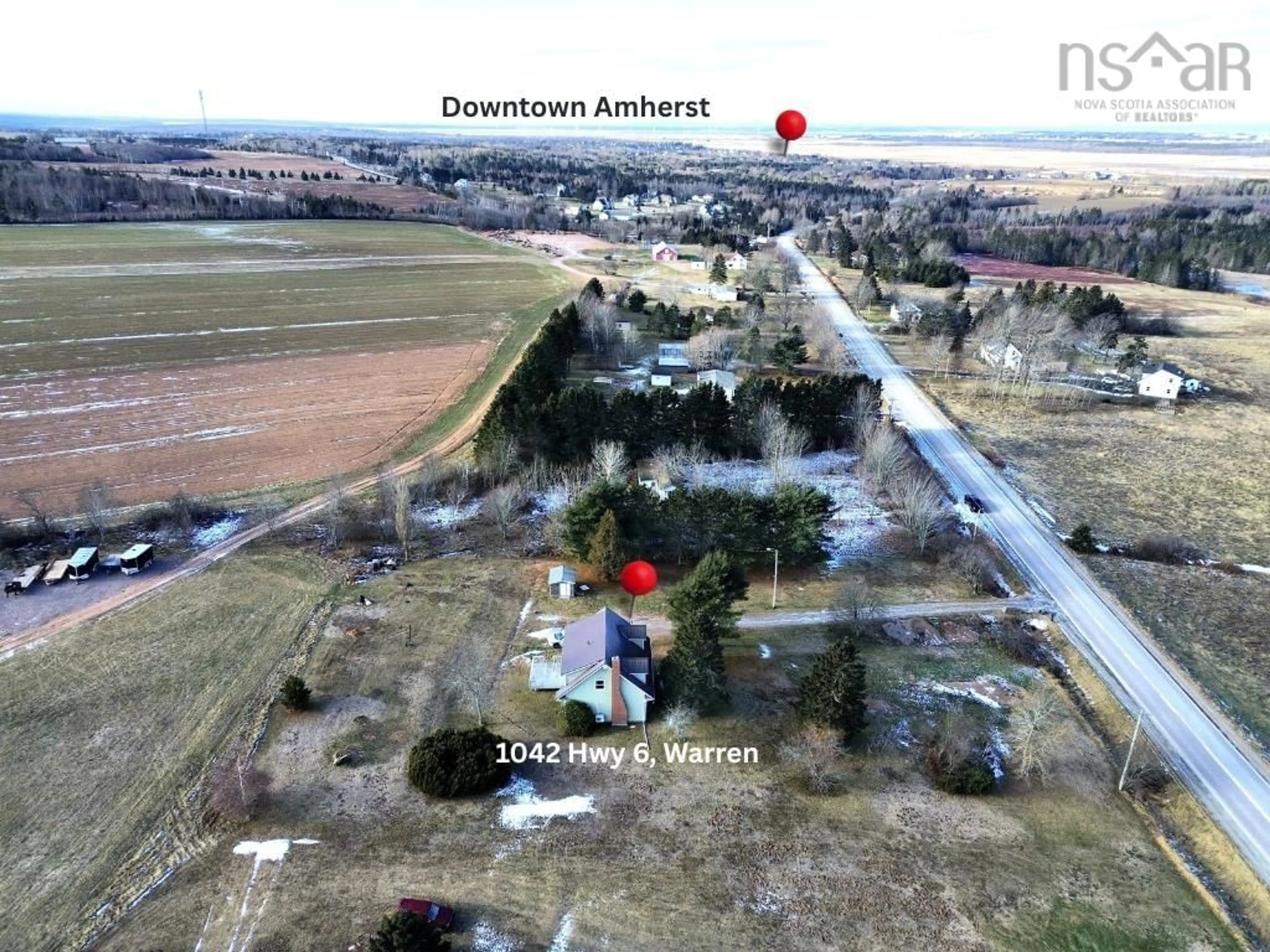A pic from outside/outdoor area/front of a property/back of a property/a pic from drone, street for 1042 6 Hwy, Warren Nova Scotia B4Y 3Y2