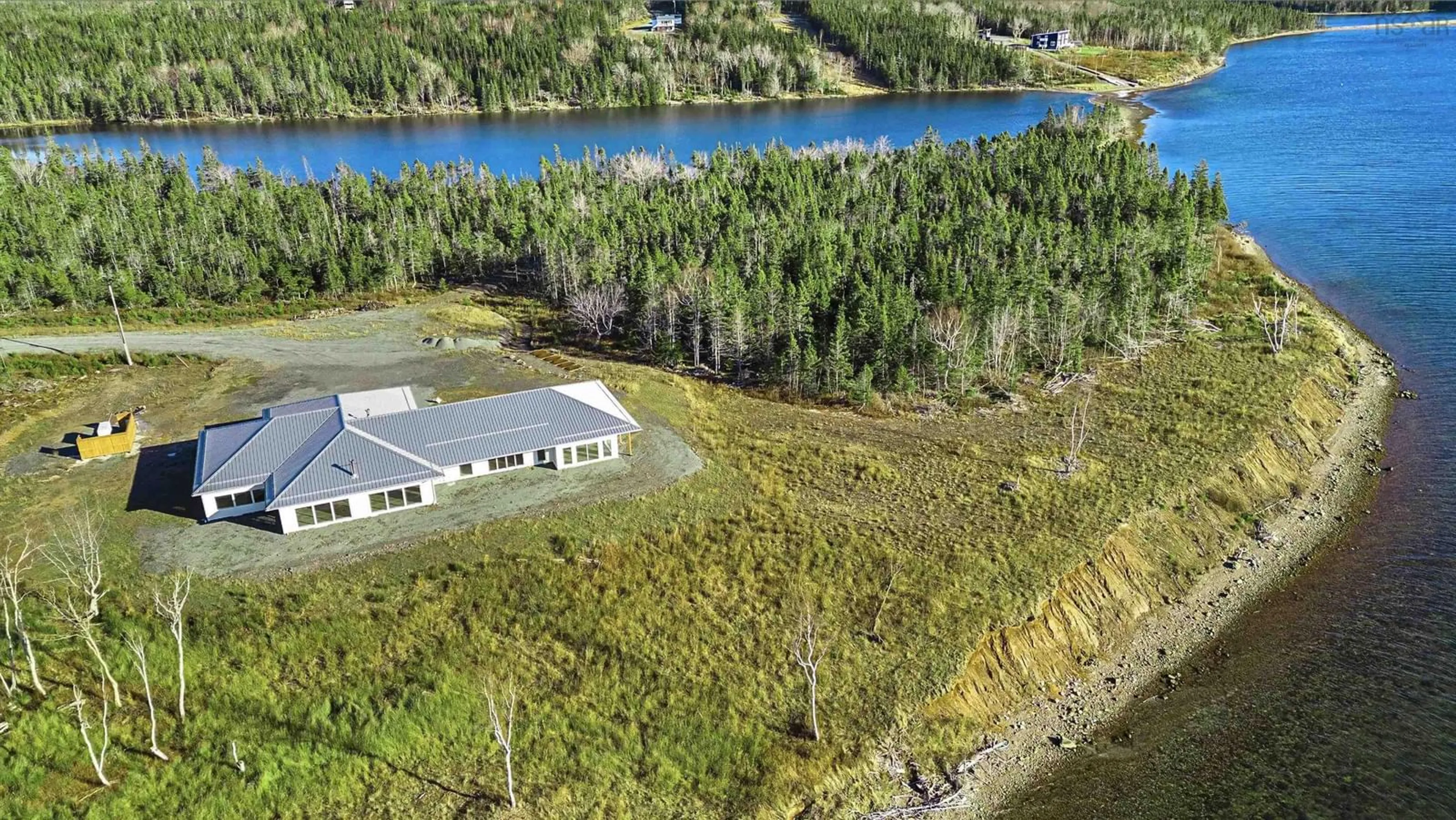 A pic from outside/outdoor area/front of a property/back of a property/a pic from drone, water/lake/river/ocean view for Eric Lane, Hay Cove Nova Scotia B0E 3B0