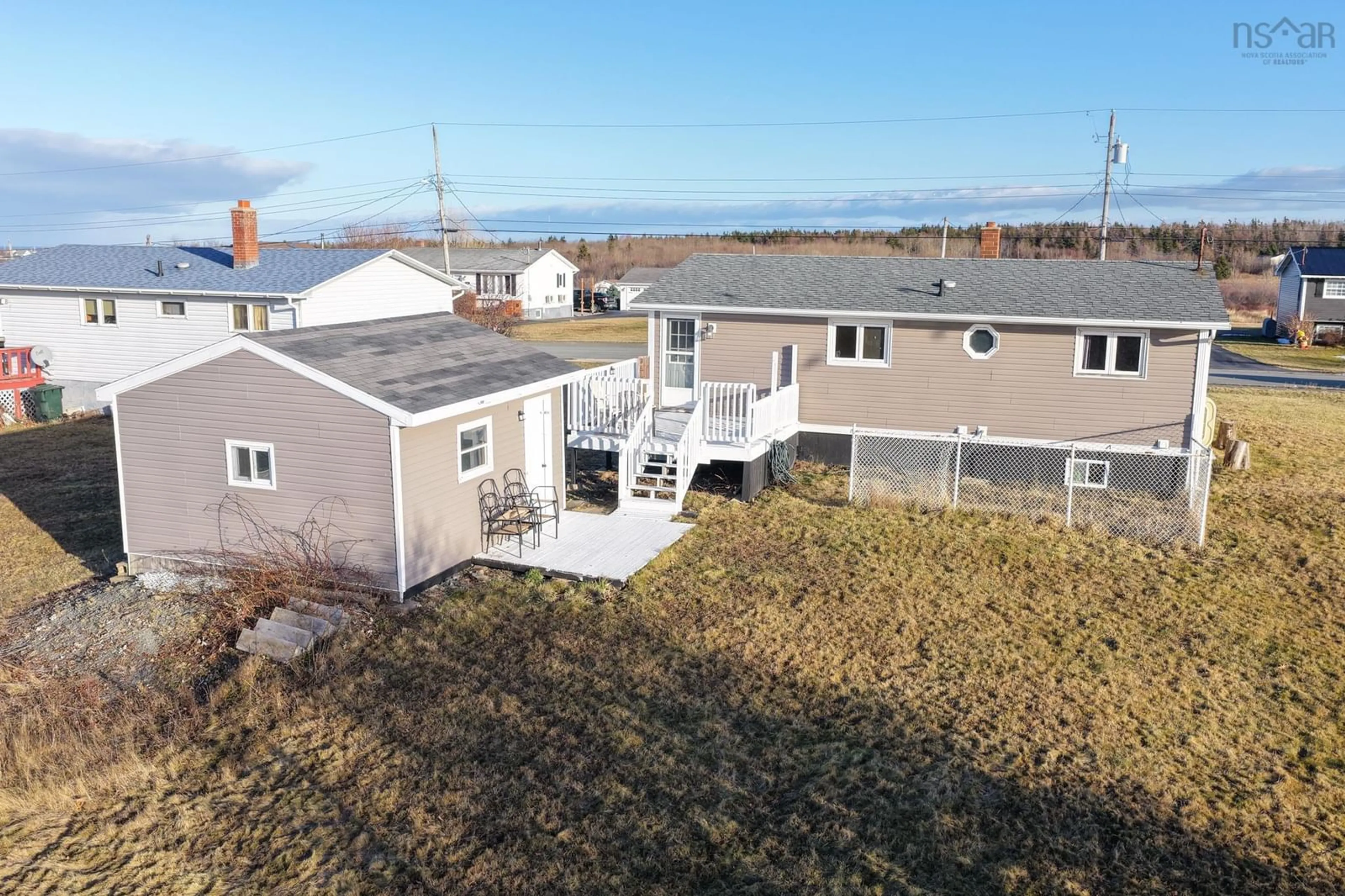 A pic from outside/outdoor area/front of a property/back of a property/a pic from drone, unknown for 173 Mcintyre Lane, Glace Bay Nova Scotia B1A 4S1
